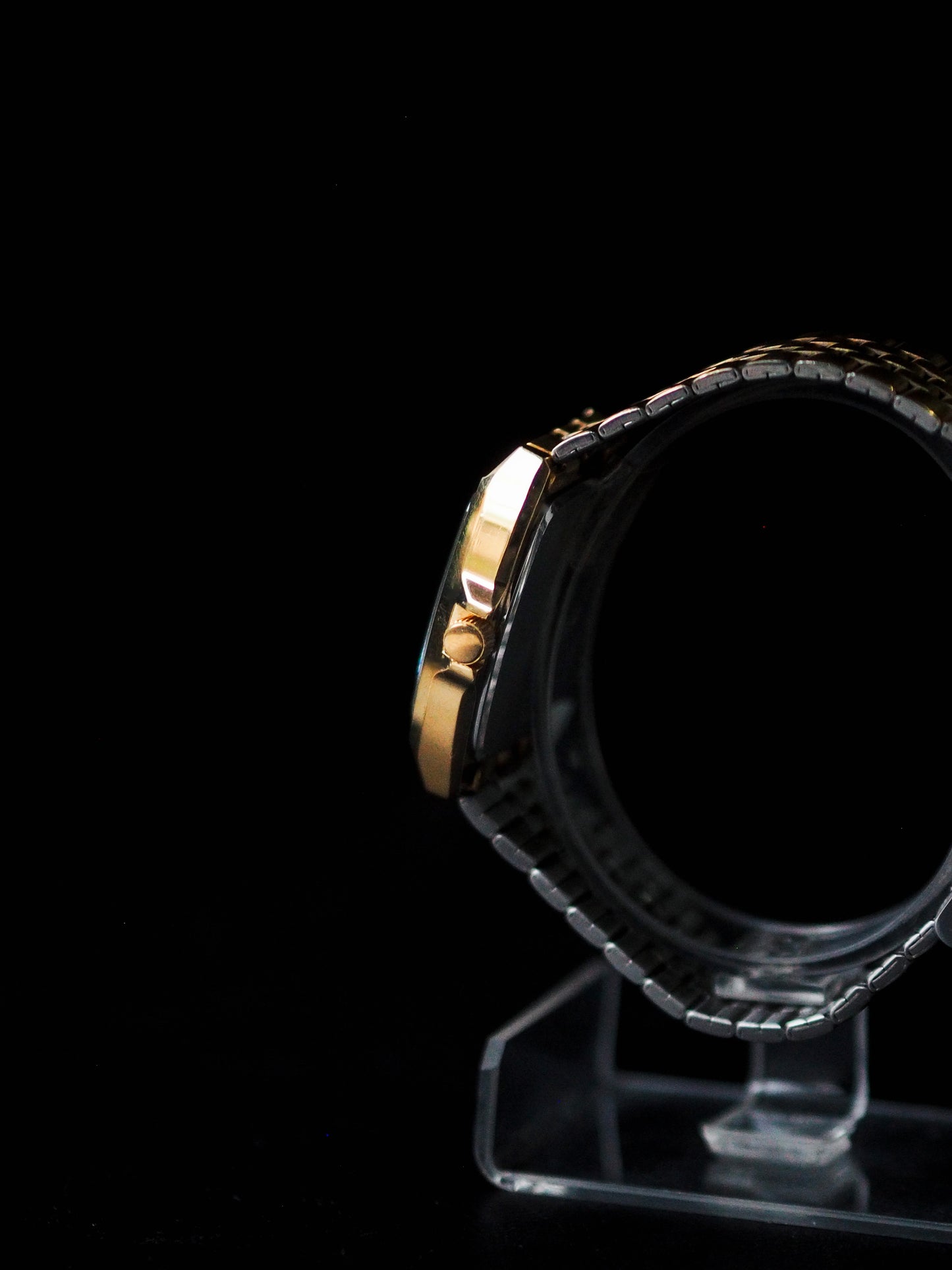 Seiko Chronos Tank 5H23-5110 金色香槟纹理表盘