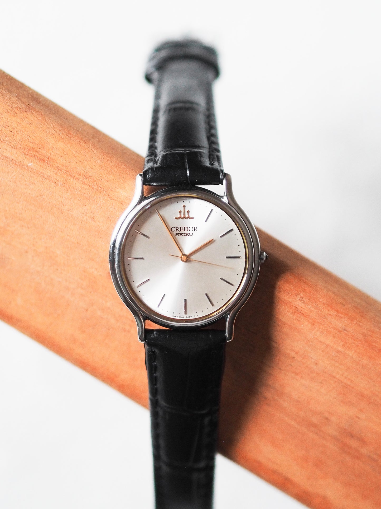 Credor Seiko 8J81-6A30 Gold Ring Silver Dial