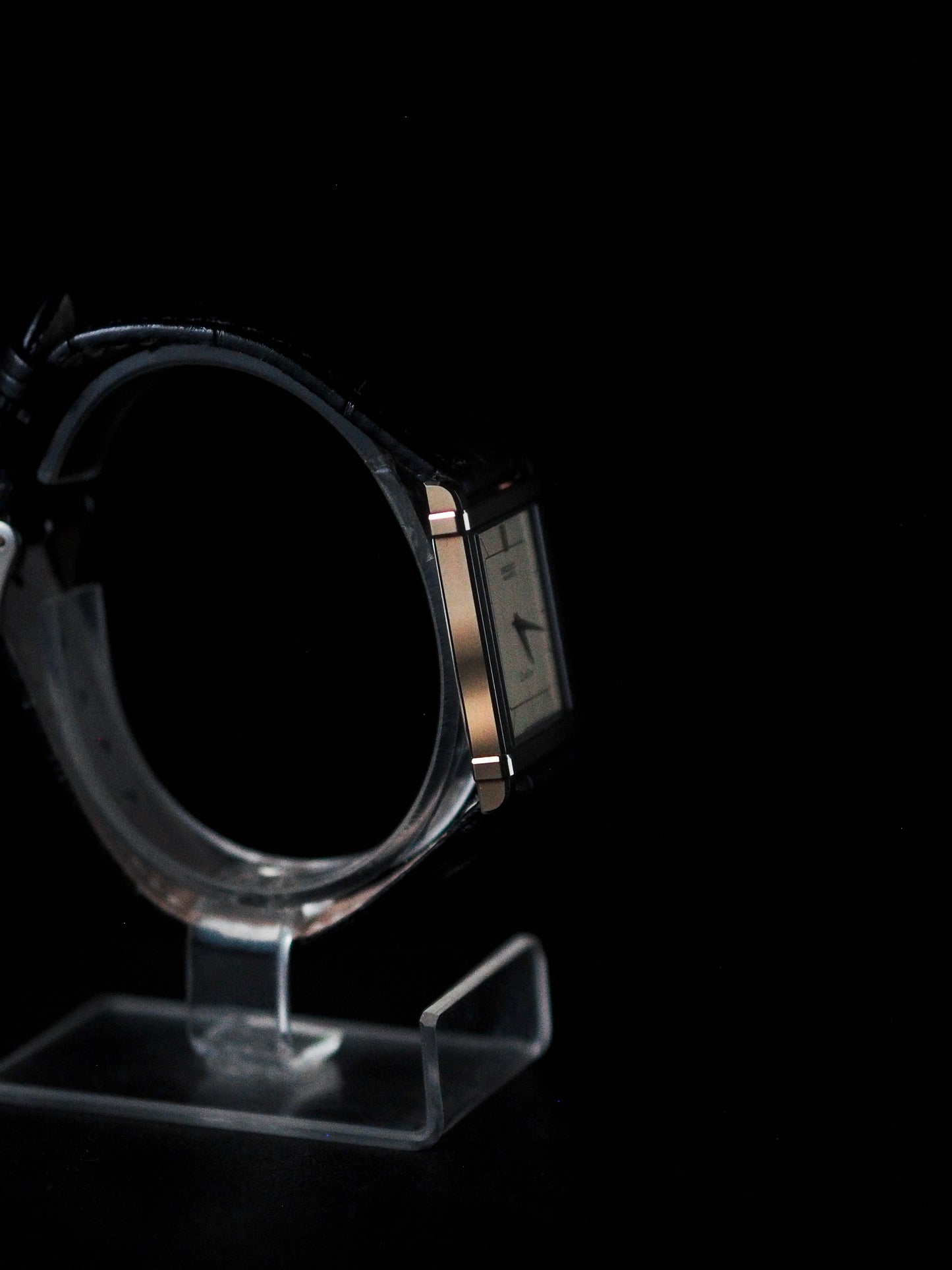 Seiko Dolce 1220-5110 Tank Chinoise Tungsten Carbide Gold Champagne Dial