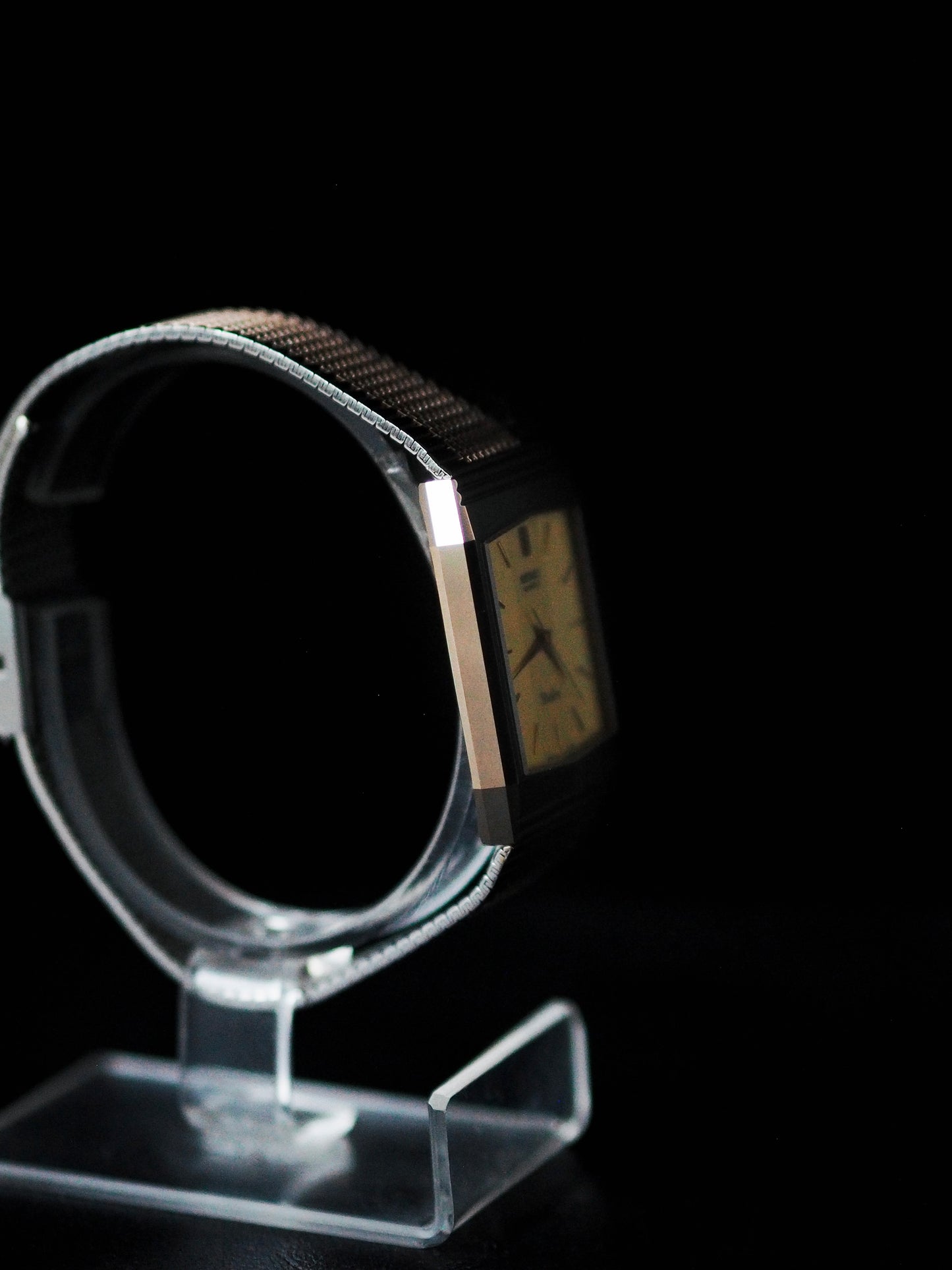 Seiko Dolce 9521-5170 Tank NSAG Gold Champagne Pinstripe Dial