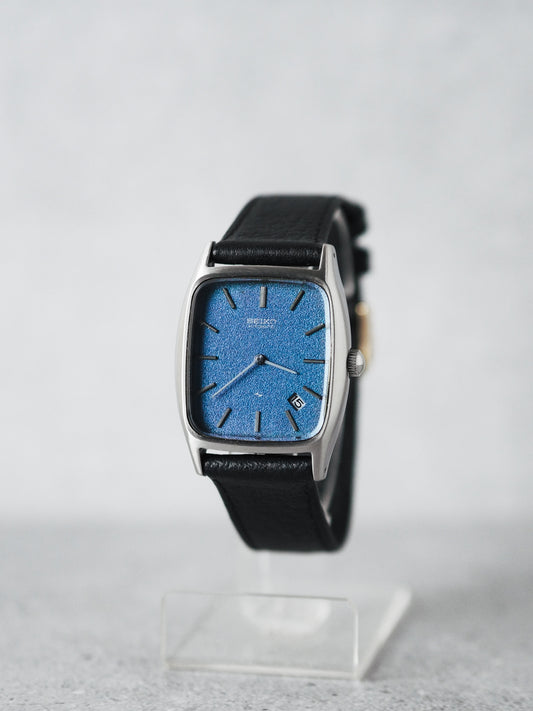 Seiko Chariot Automatic 2418-301A Blue Sand Textured Dial