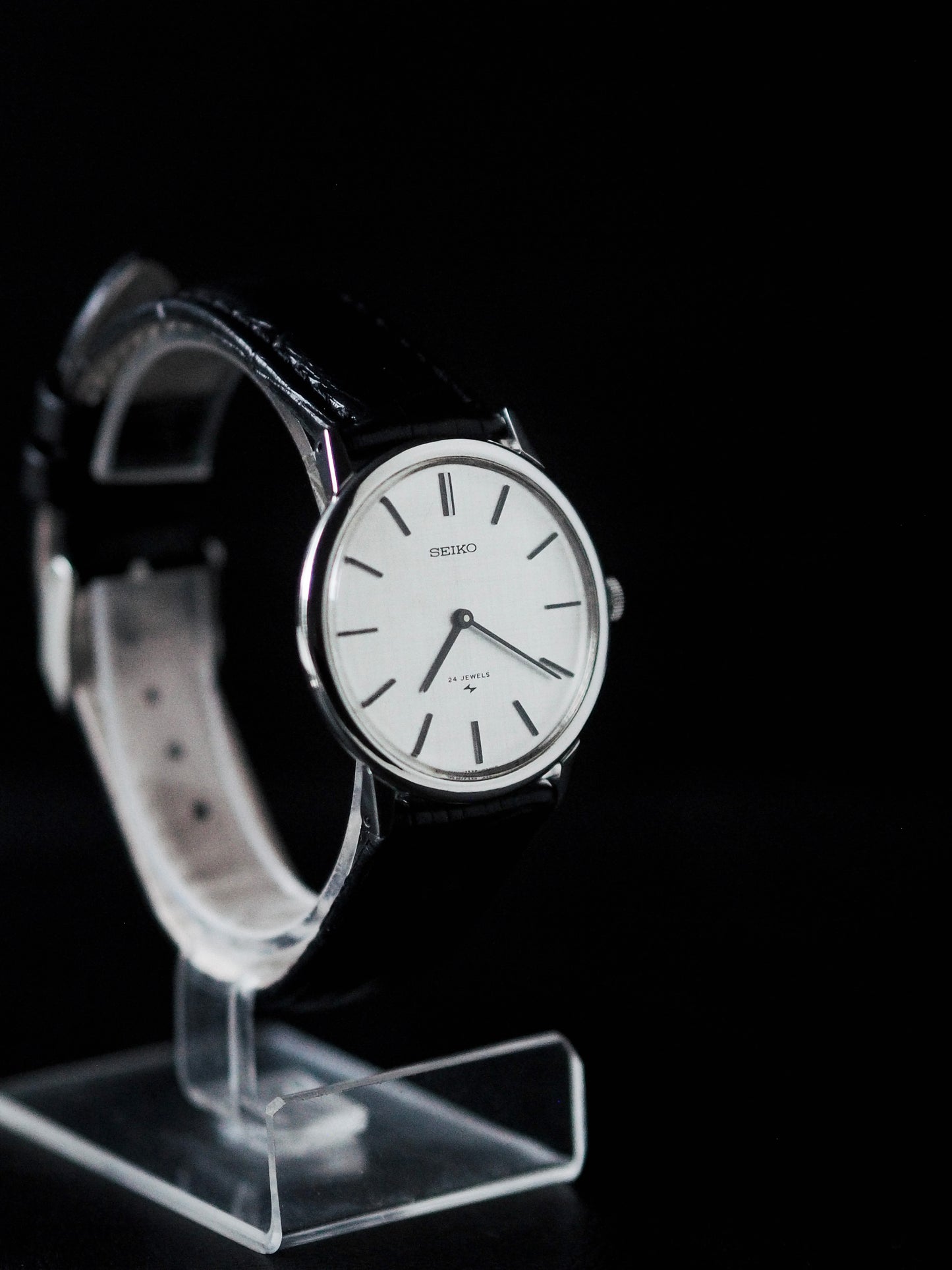 Seiko Chariot 2559-0180 Cadran en lin argenté Hi-Beat