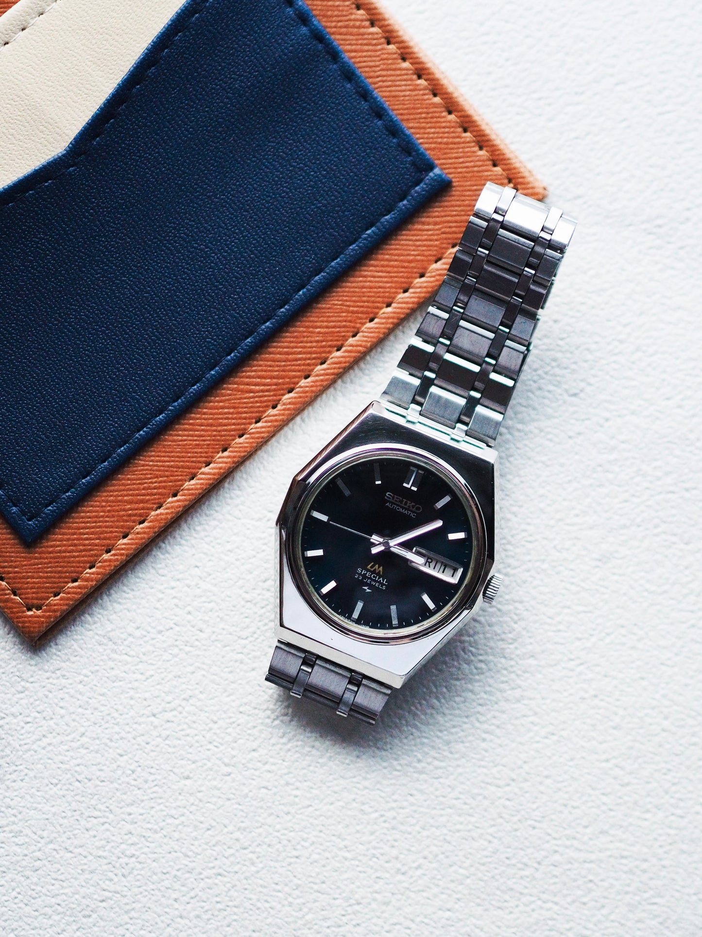 Seiko LM 5216-7110 Lord Matic Special Octagon Case Dark Blue Dial