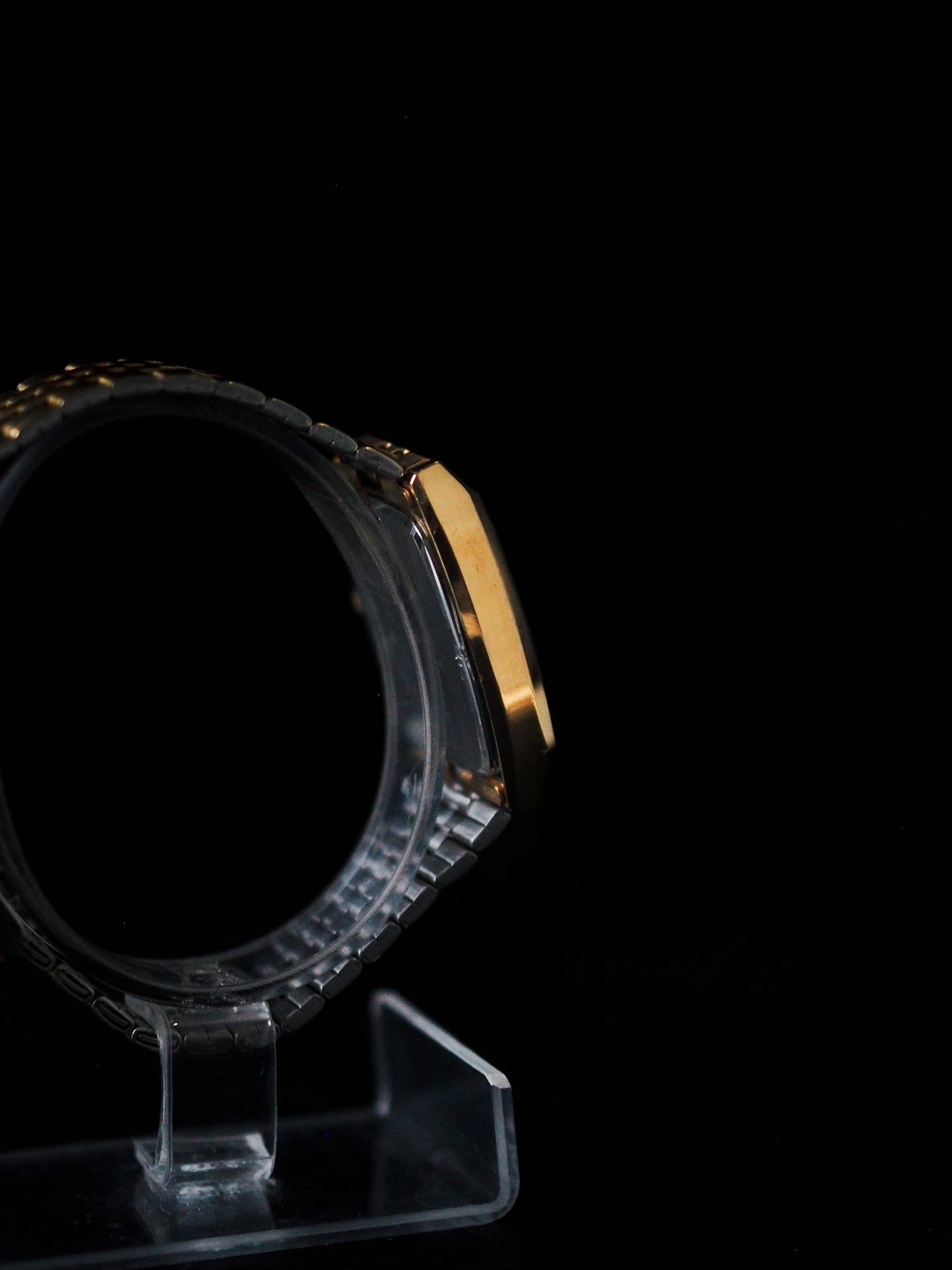 Seiko Chronos Tank 5H23-5110 金色香槟纹理表盘