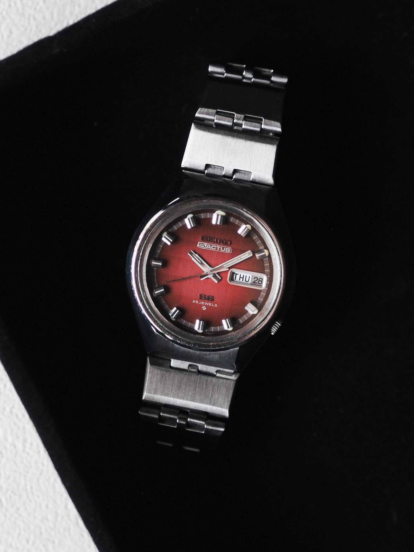 Seiko 5 Actus SS 6106-7690 JDM cadran rouge
