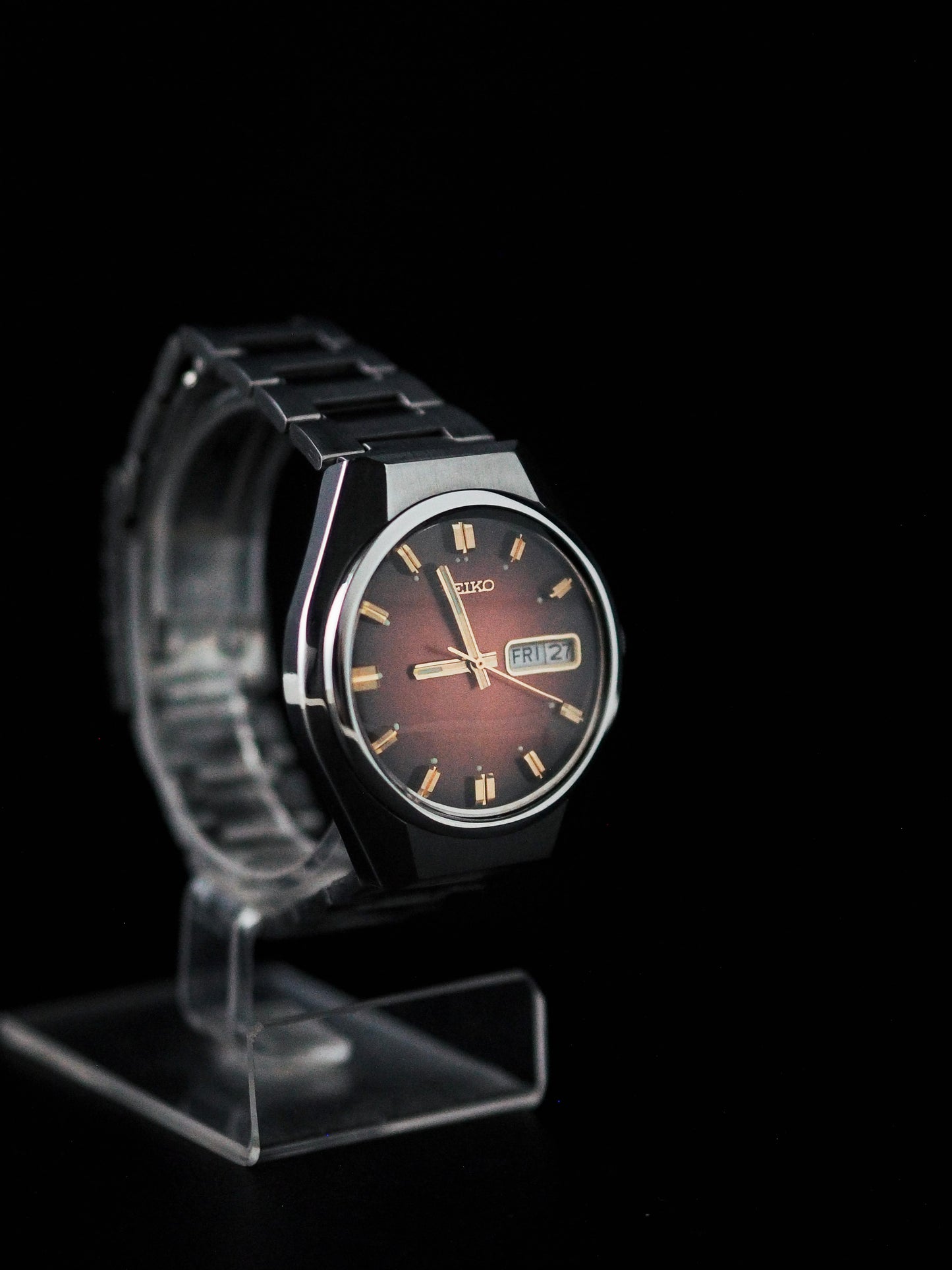 精工自动腕表 6309-8099 红色琥珀色表盘