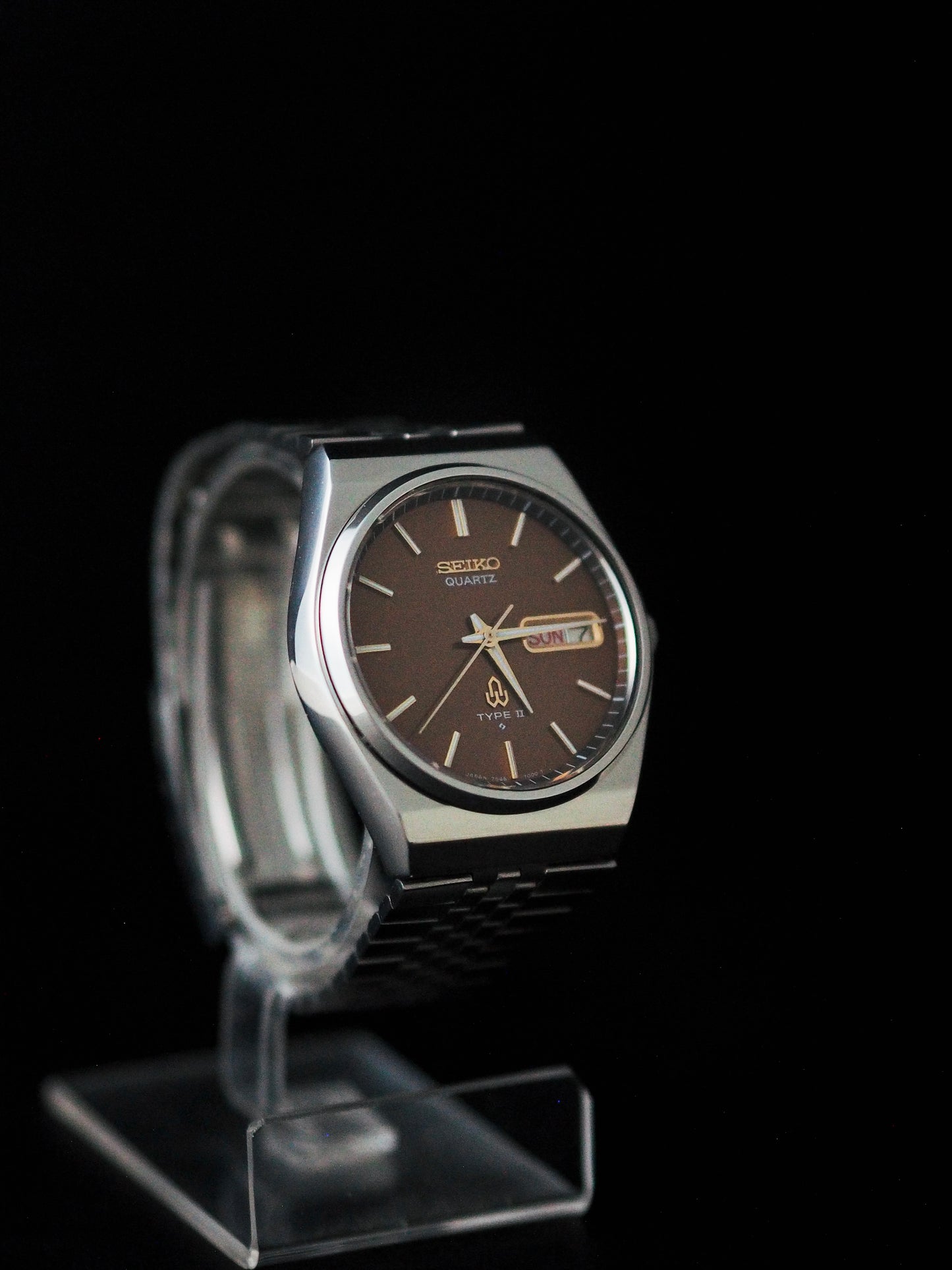 Seiko Type II 7546-700A 金属棕色铜表盘