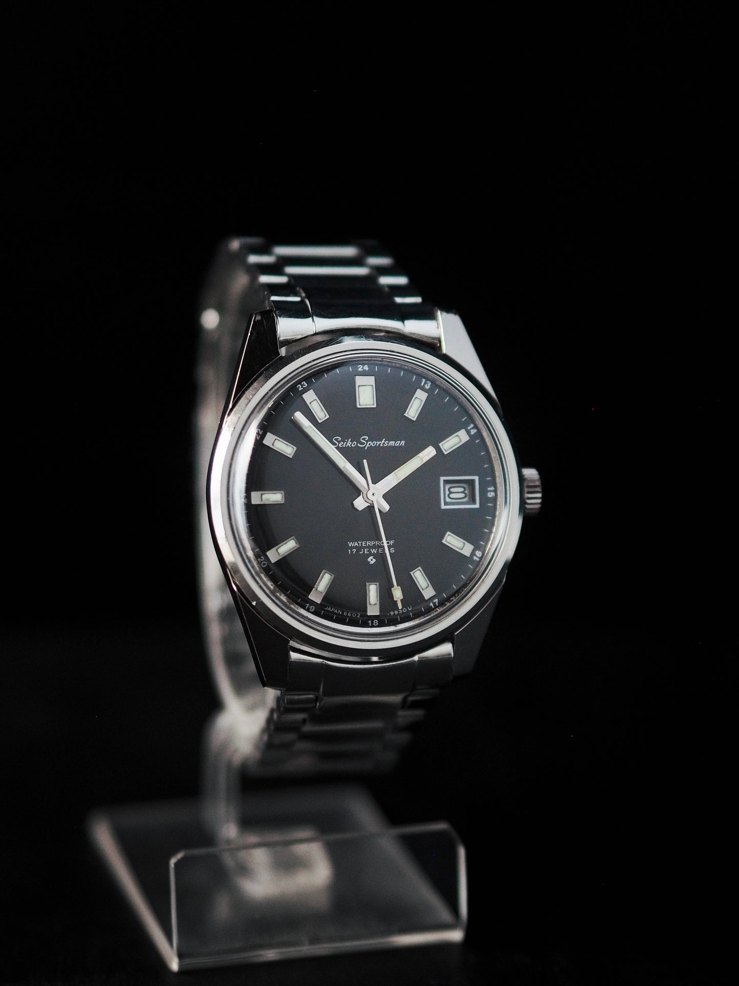 Seiko Sportman 6602-9982 Black Sunburst Dial 62MAS