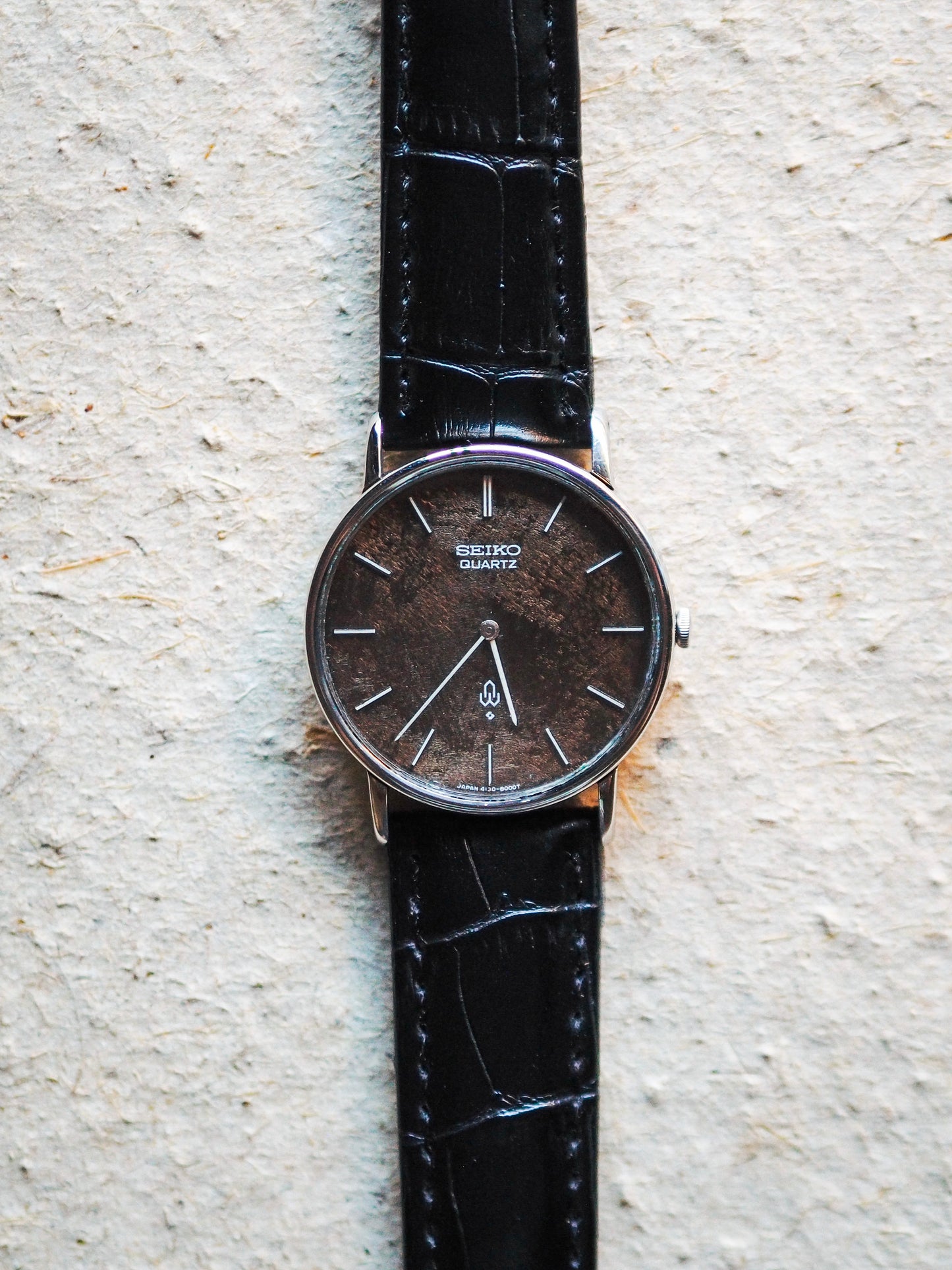 Seiko Chariot 4130-8000 Quartz Brown Textured Dial