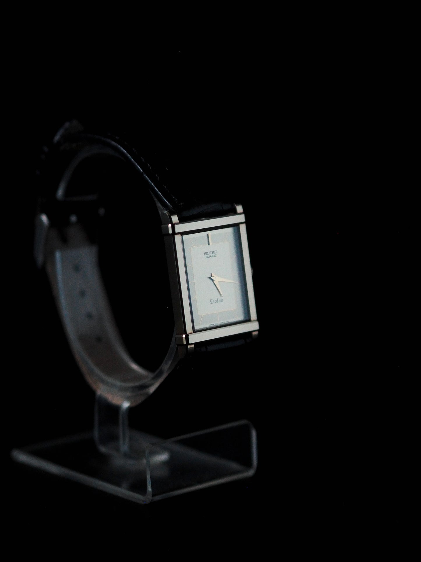 Seiko Dolce 1220-5110 Tank Chinoise Tungsten Carbide Gold Champagne Dial