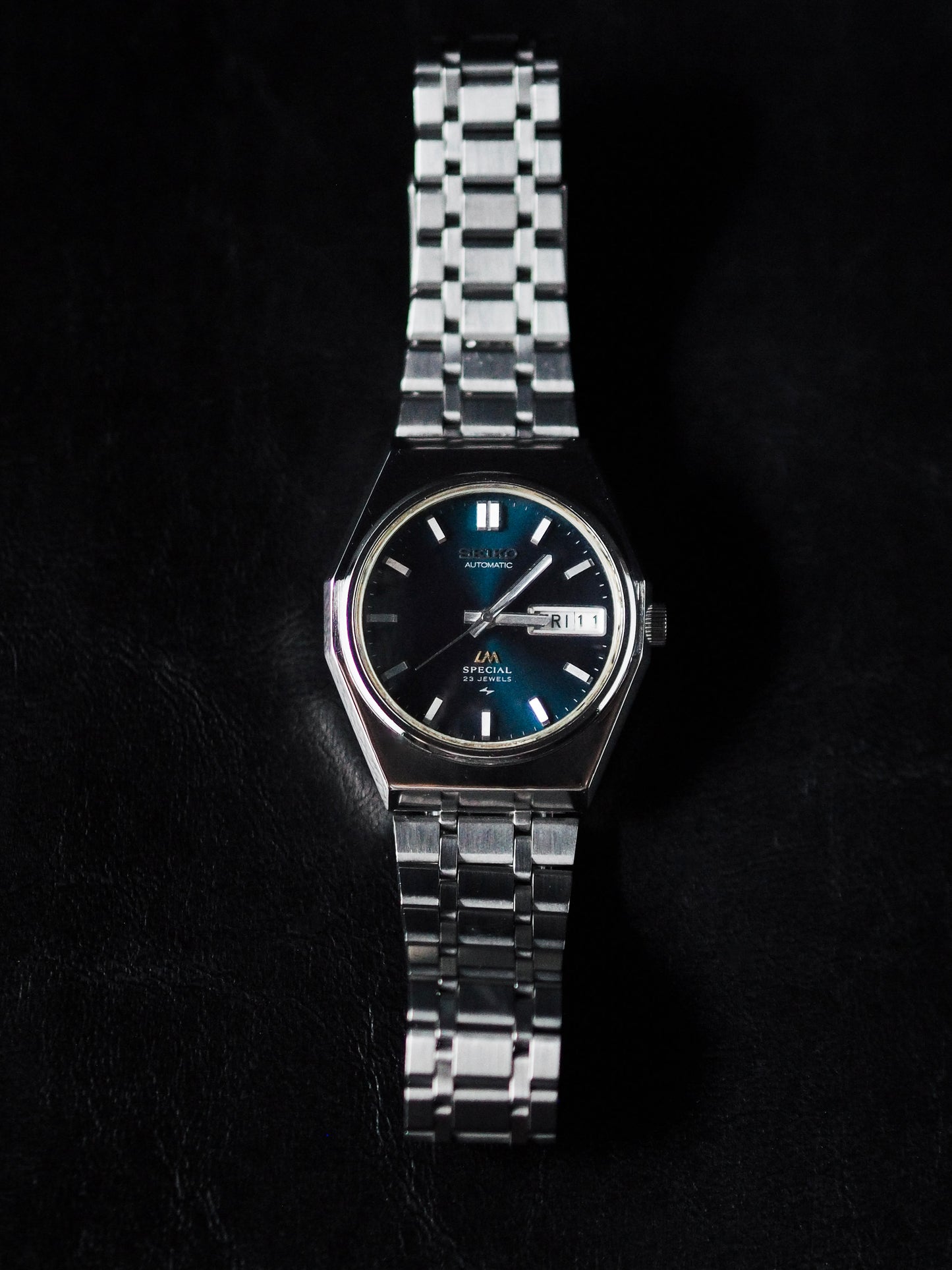 Seiko LM 5216-7110 Lord Matic Special Octagon Case Dark Blue Dial