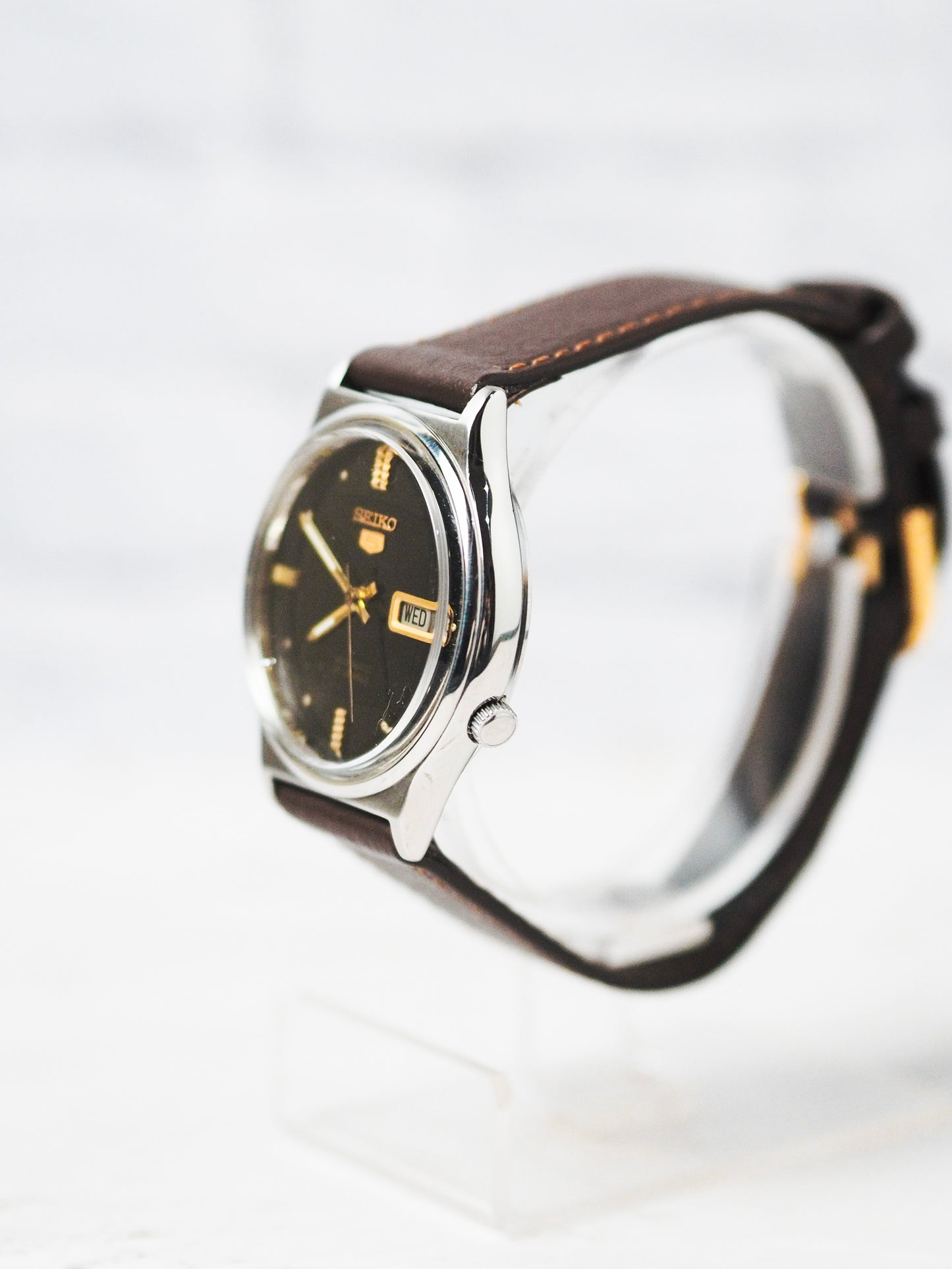 Seiko 5 7009-3050 Black Pattern Dial