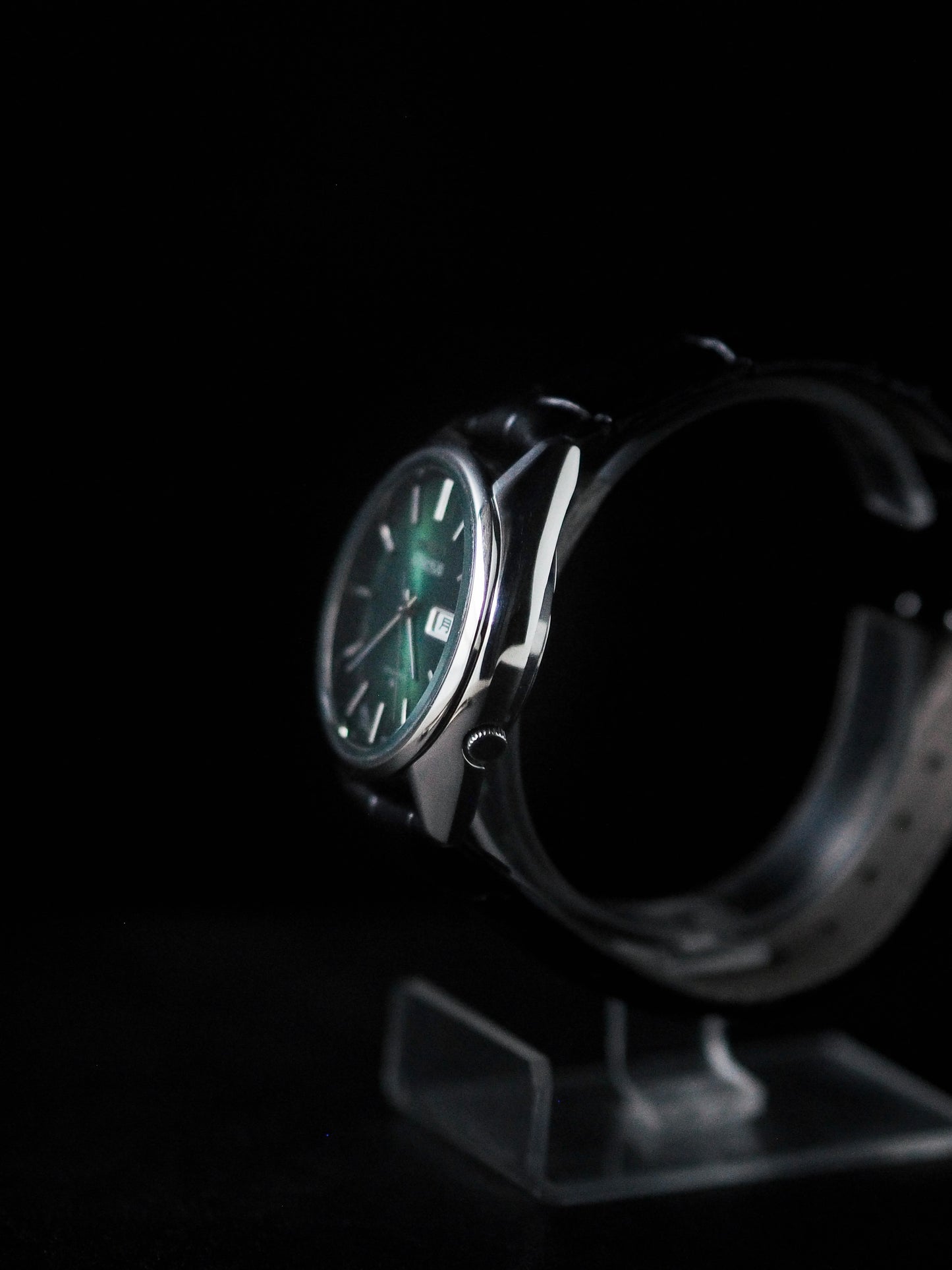 Seiko 5 Actus SS 6106-8660 JDM Cadran Sunburst Radiant Vert