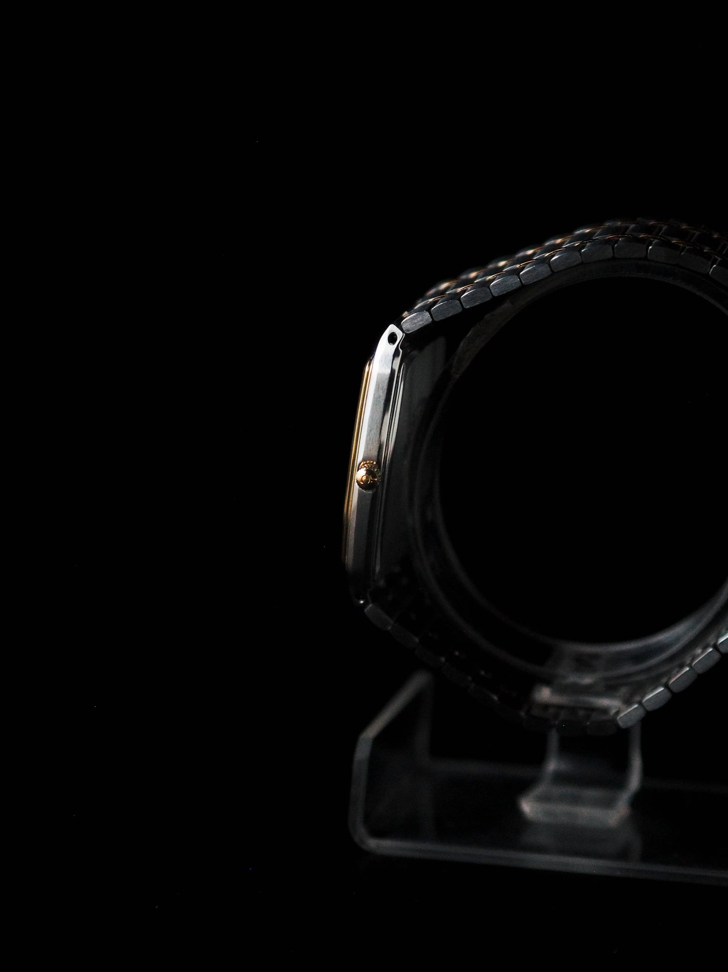 Omega Seamaster Quartz 1430 Tank Two Tone White Dial