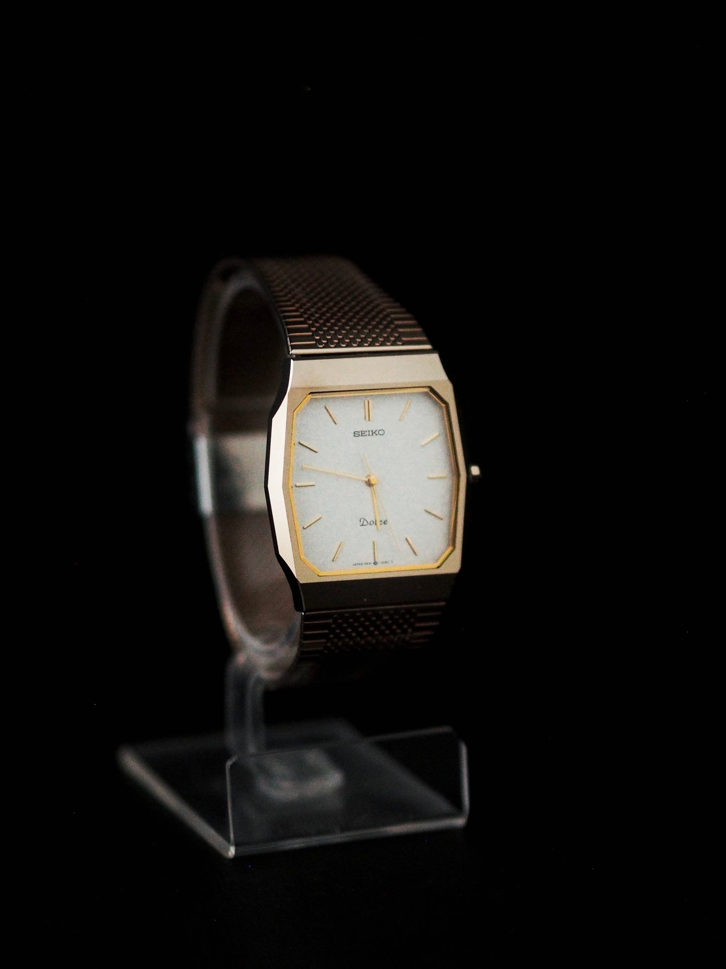 Seiko Dolce 9531-5150 Tungsten Carbide White Textured Dial