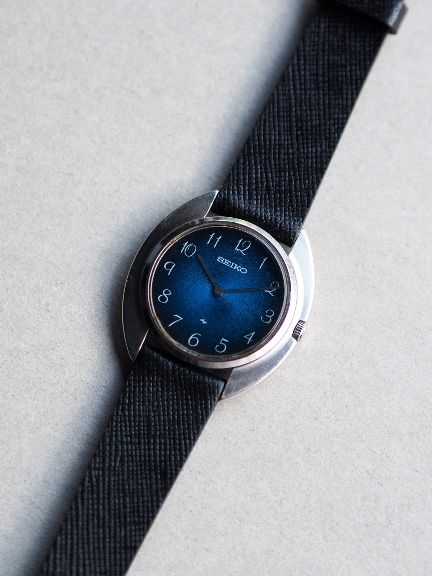 Seiko Chariot 2220-0270 Hi Beat Electric Wave Radiant Blue Breguet Dial