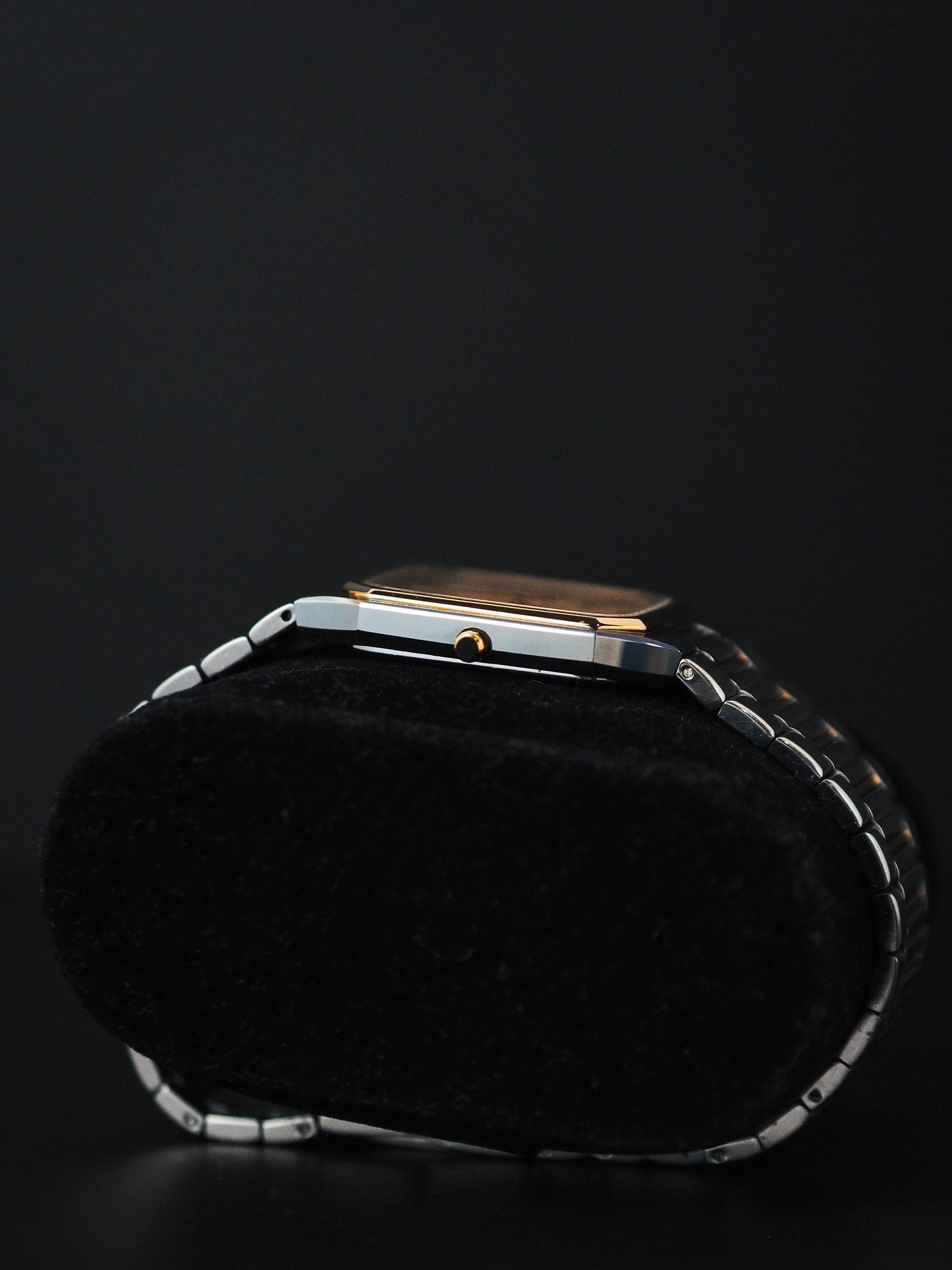 Seiko Dolce 8N41-5140 Tank Tungsten Carbide Creamy Sand Textured Dial