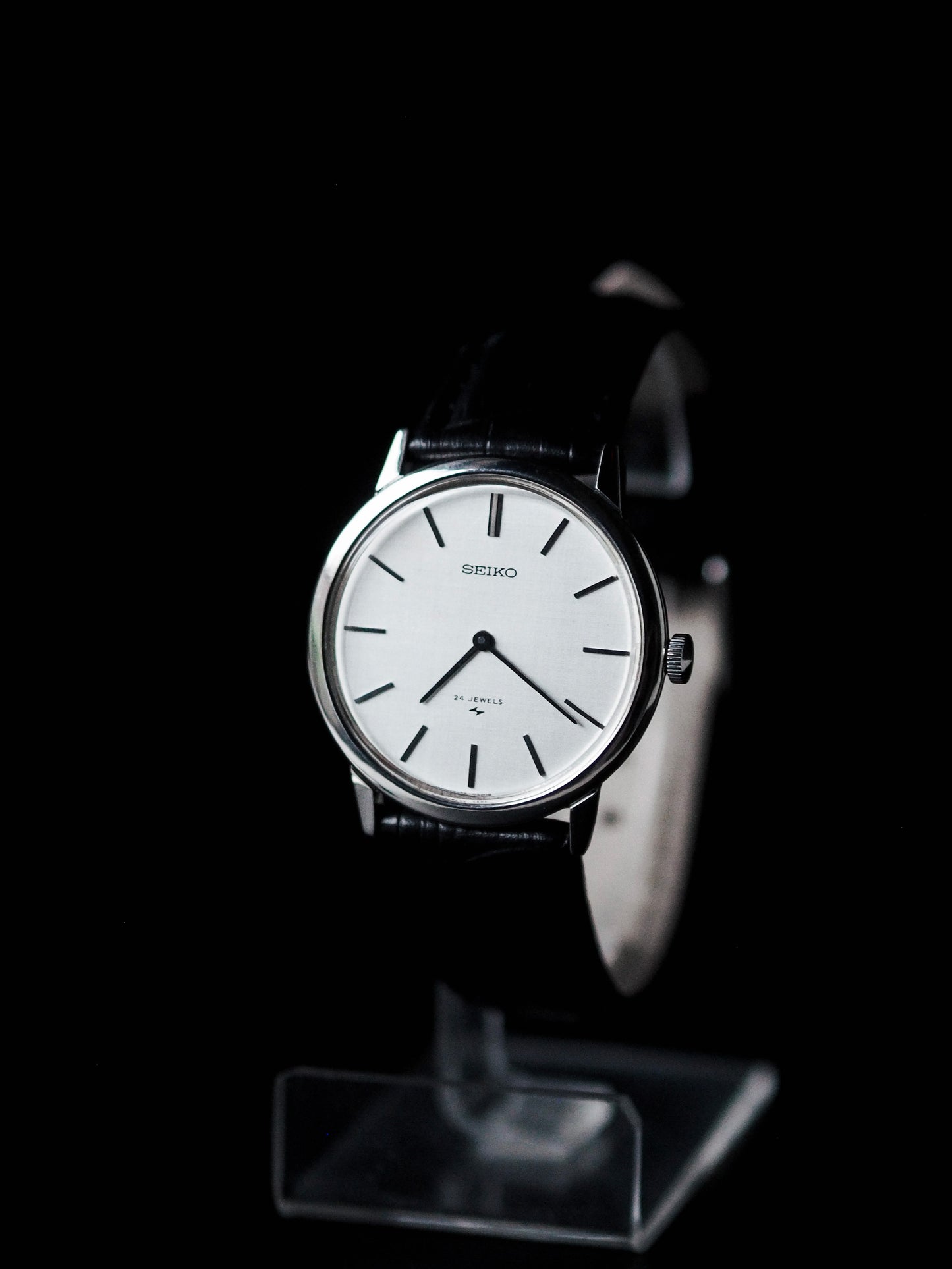 Seiko Chariot 2559-0180 Cadran en lin argenté Hi-Beat