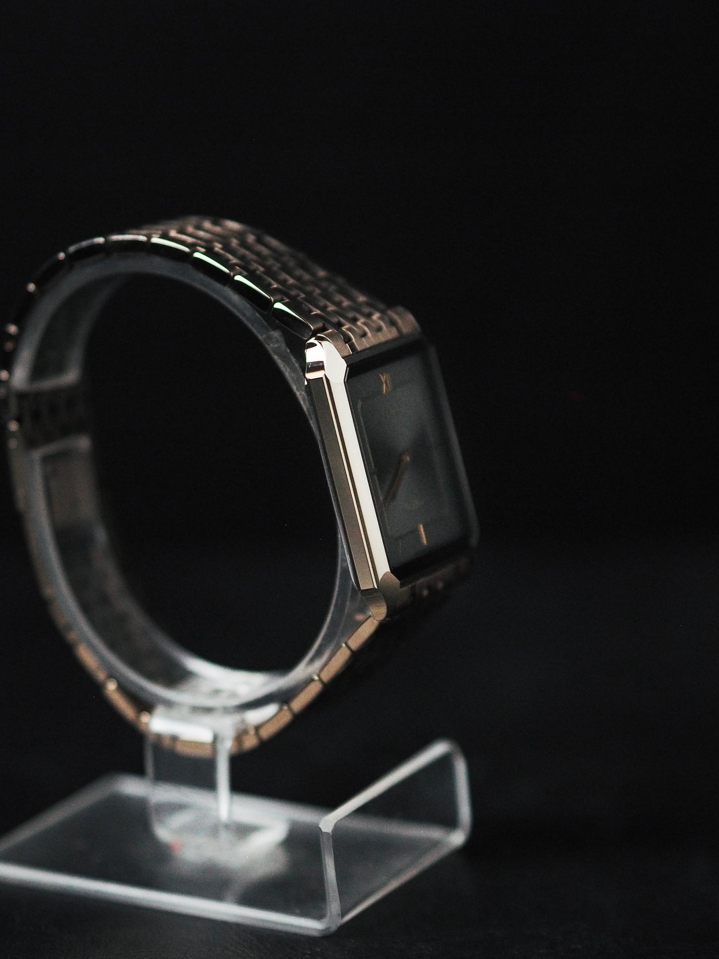 Seiko Dolce 8N40-5050 Tank Tungsten Carbide Gray Dial