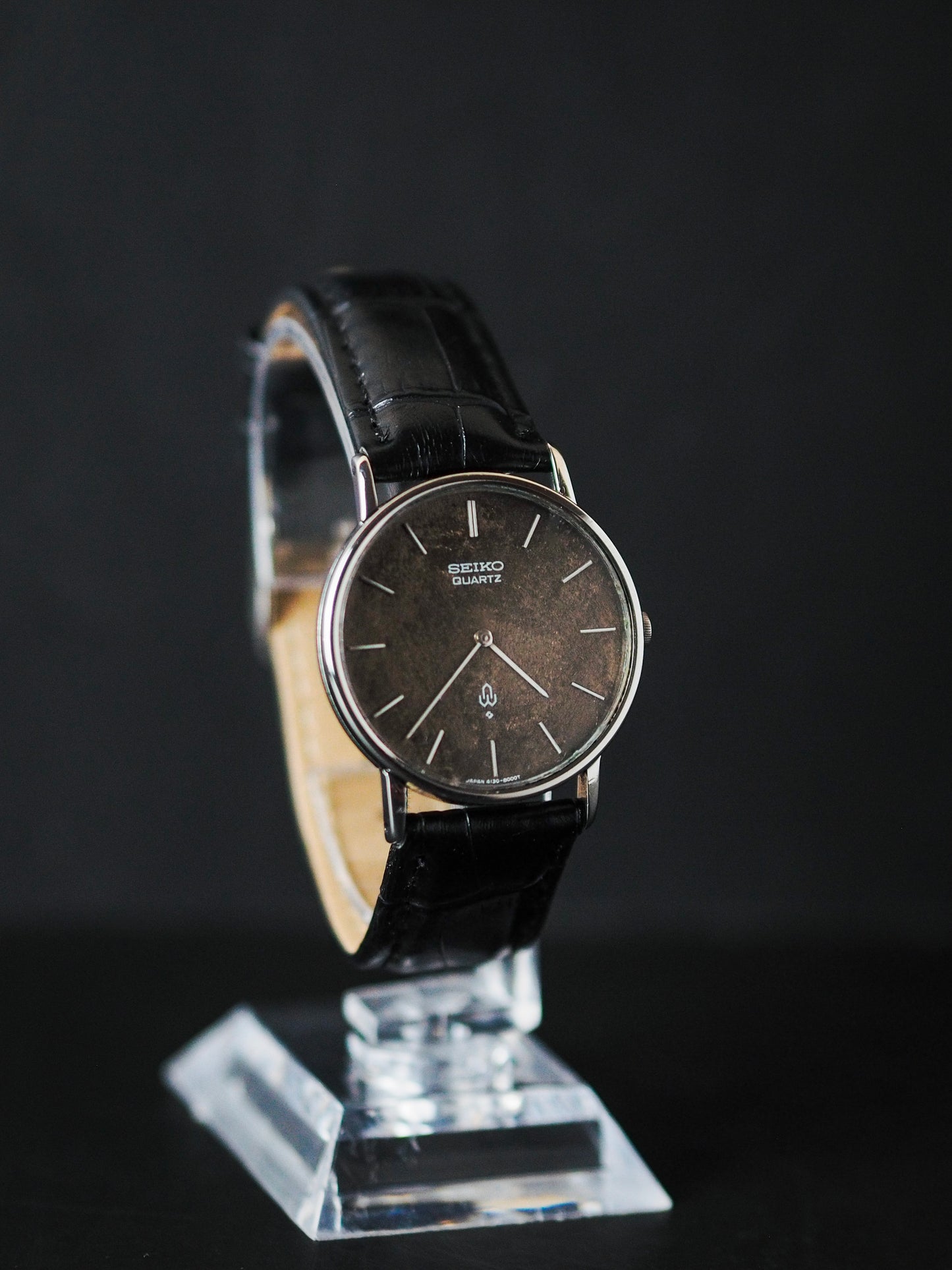 Seiko Chariot 4130-8000 Quartz Brown Textured Dial