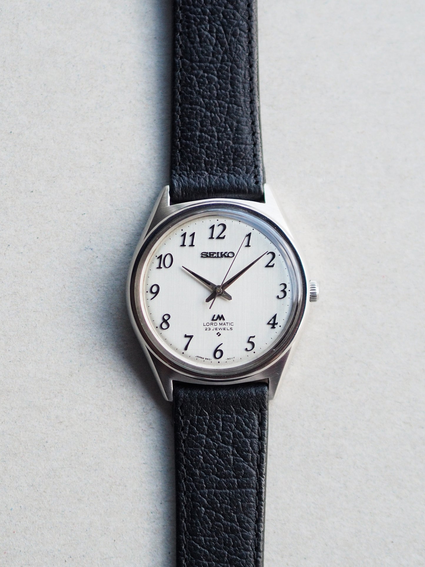 Seiko Lord Matic 5601-9000 Silver Linen Breguet Dial