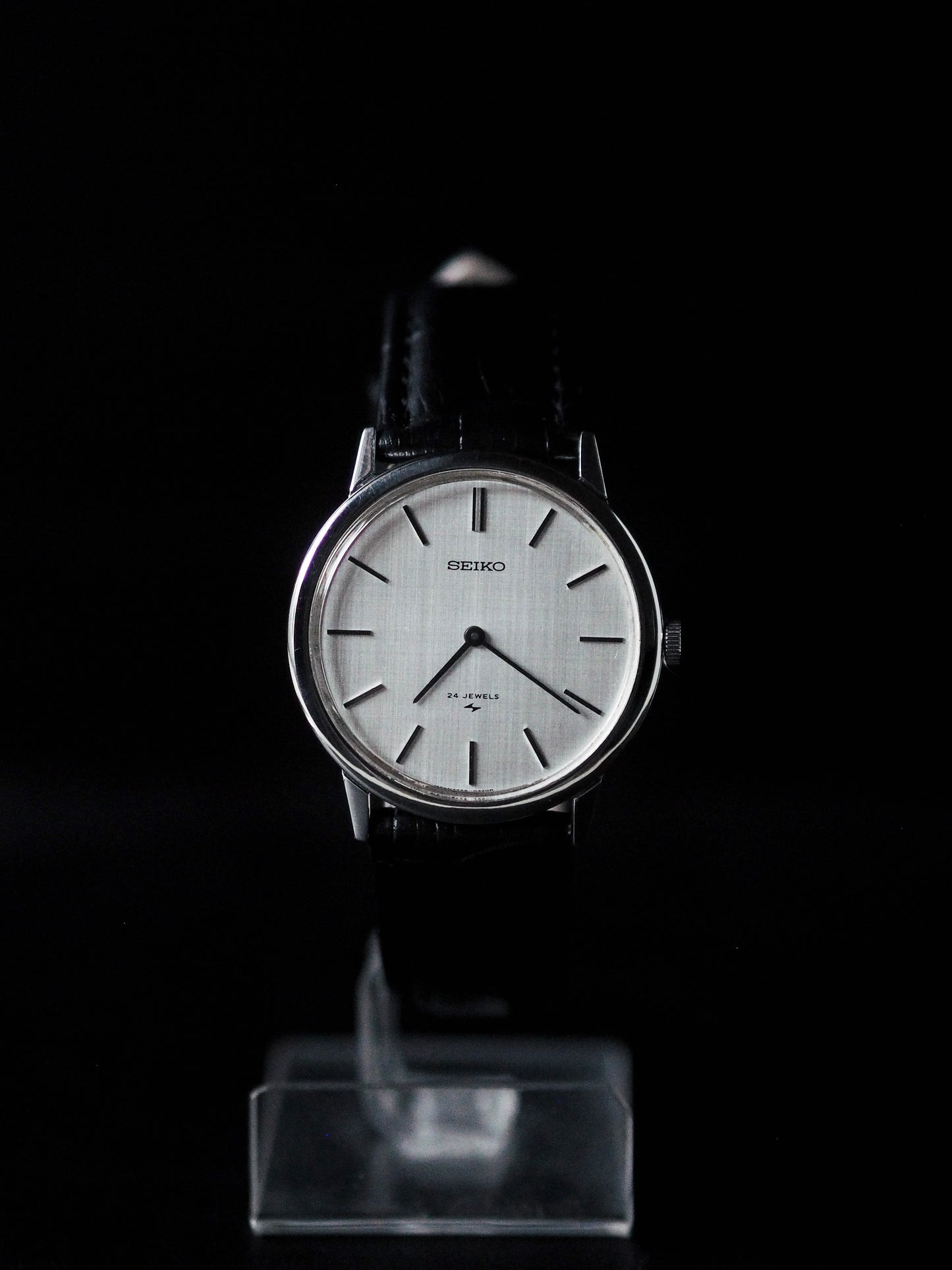 Seiko Chariot 2559-0180 Cadran en lin argenté Hi-Beat