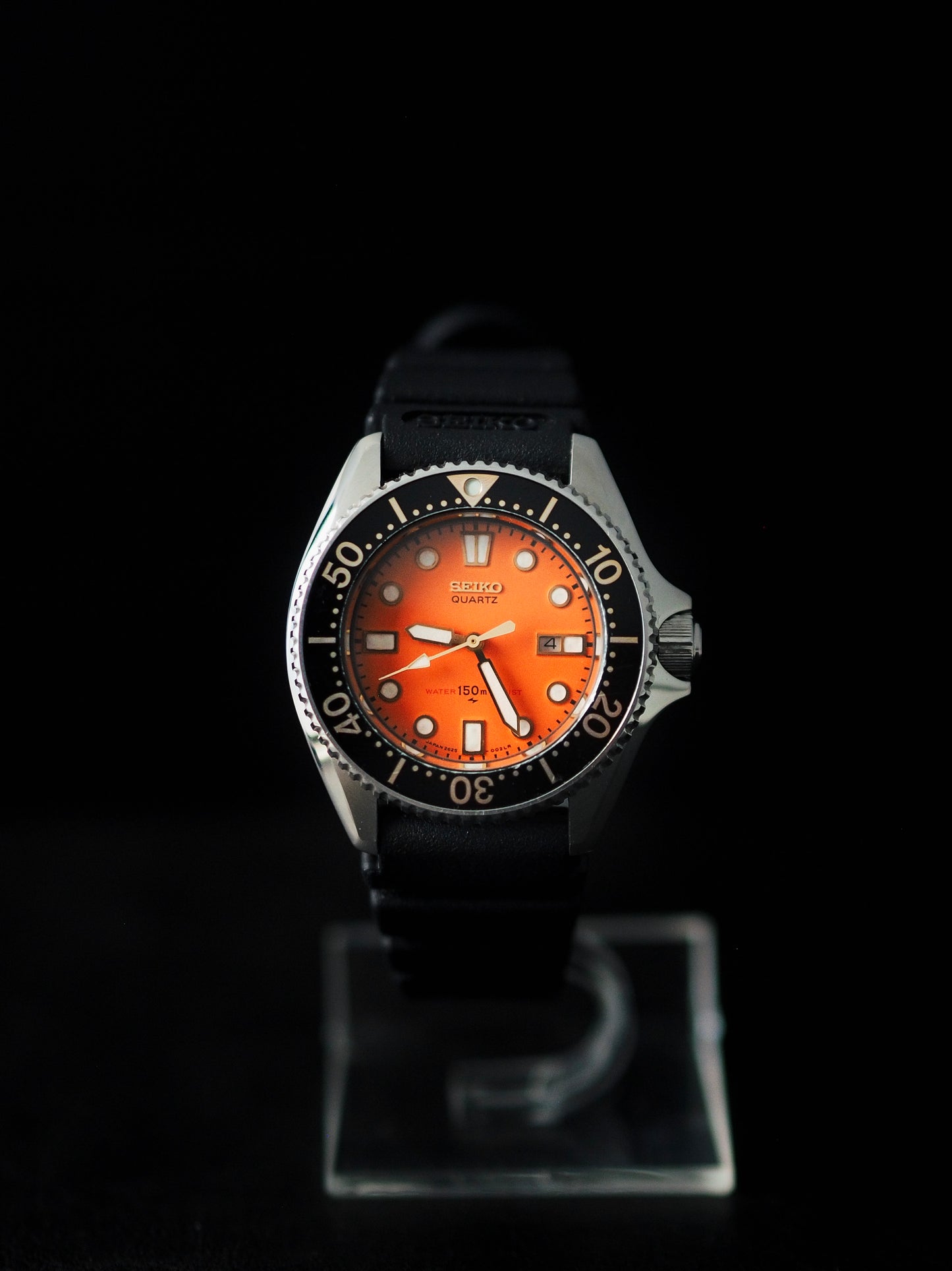 Seiko Quartz 2625-0010 Mini Diver Orange Dial