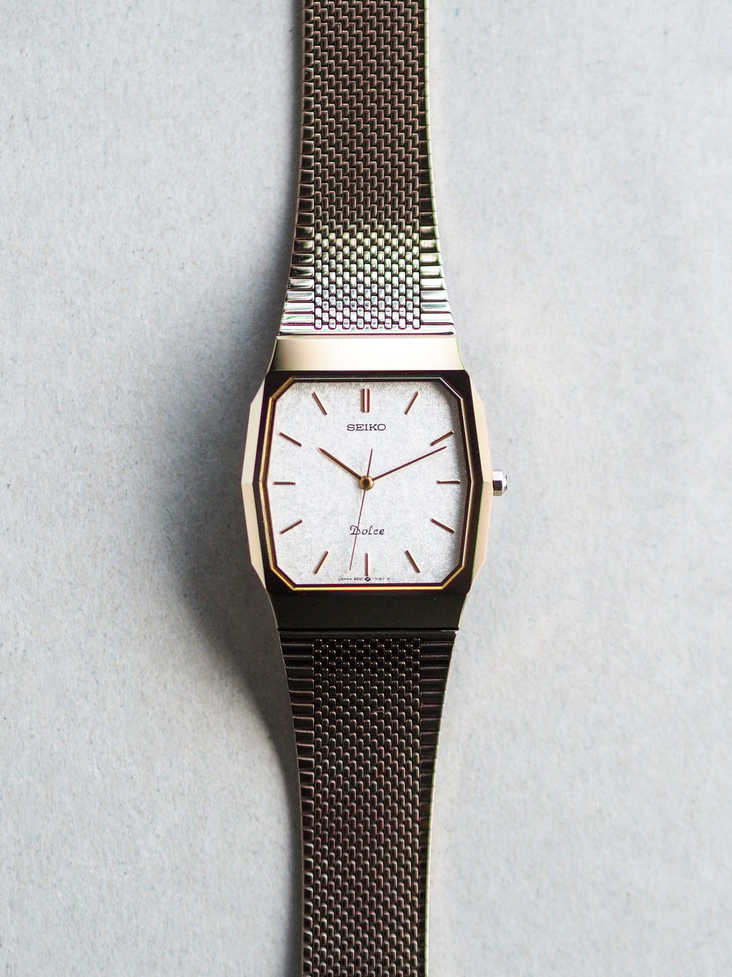 Seiko Dolce 9531-5150 Tungsten Carbide White Textured Dial