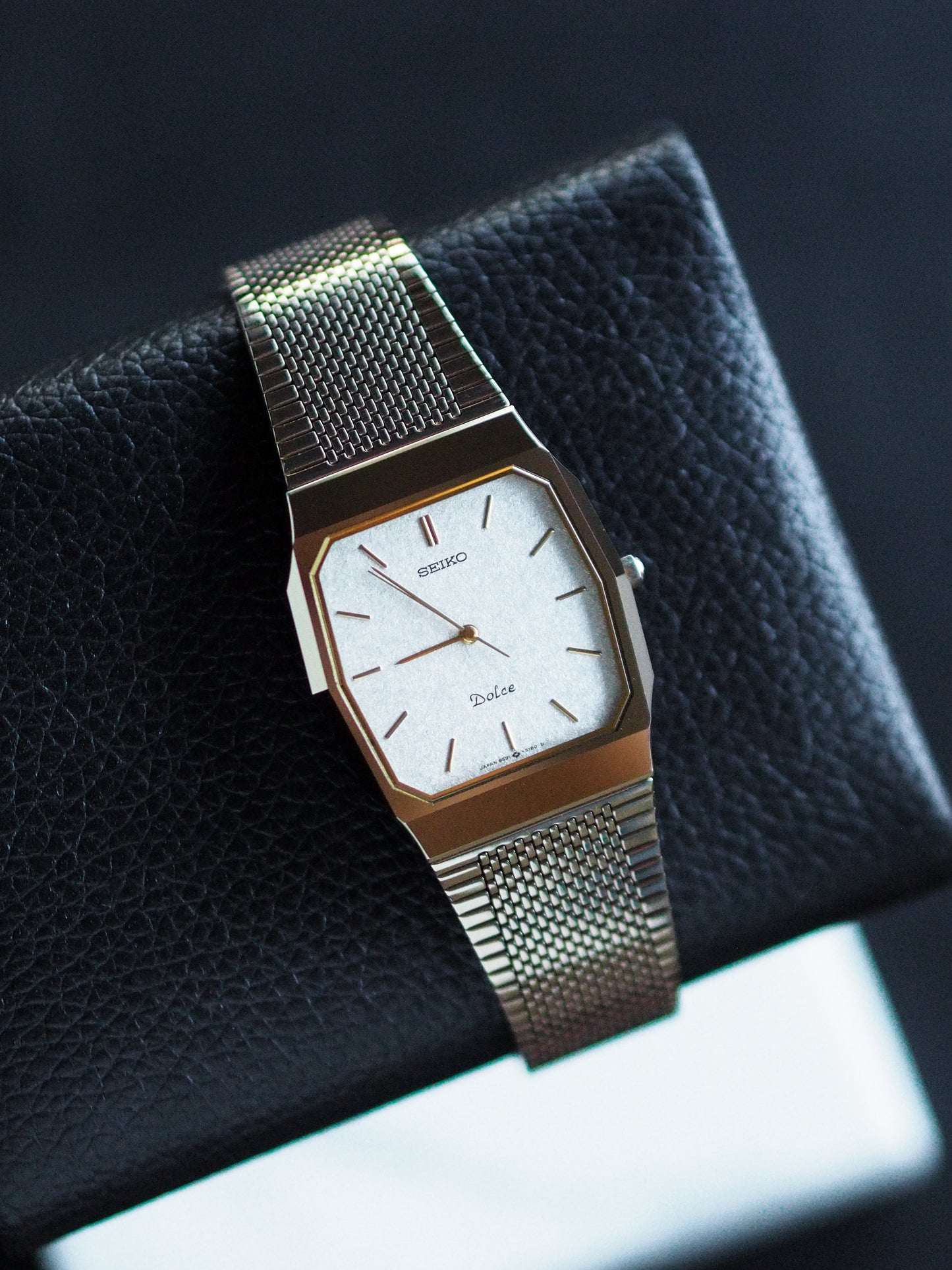 Seiko Dolce 9531-5150 Tungsten Carbide White Textured Dial