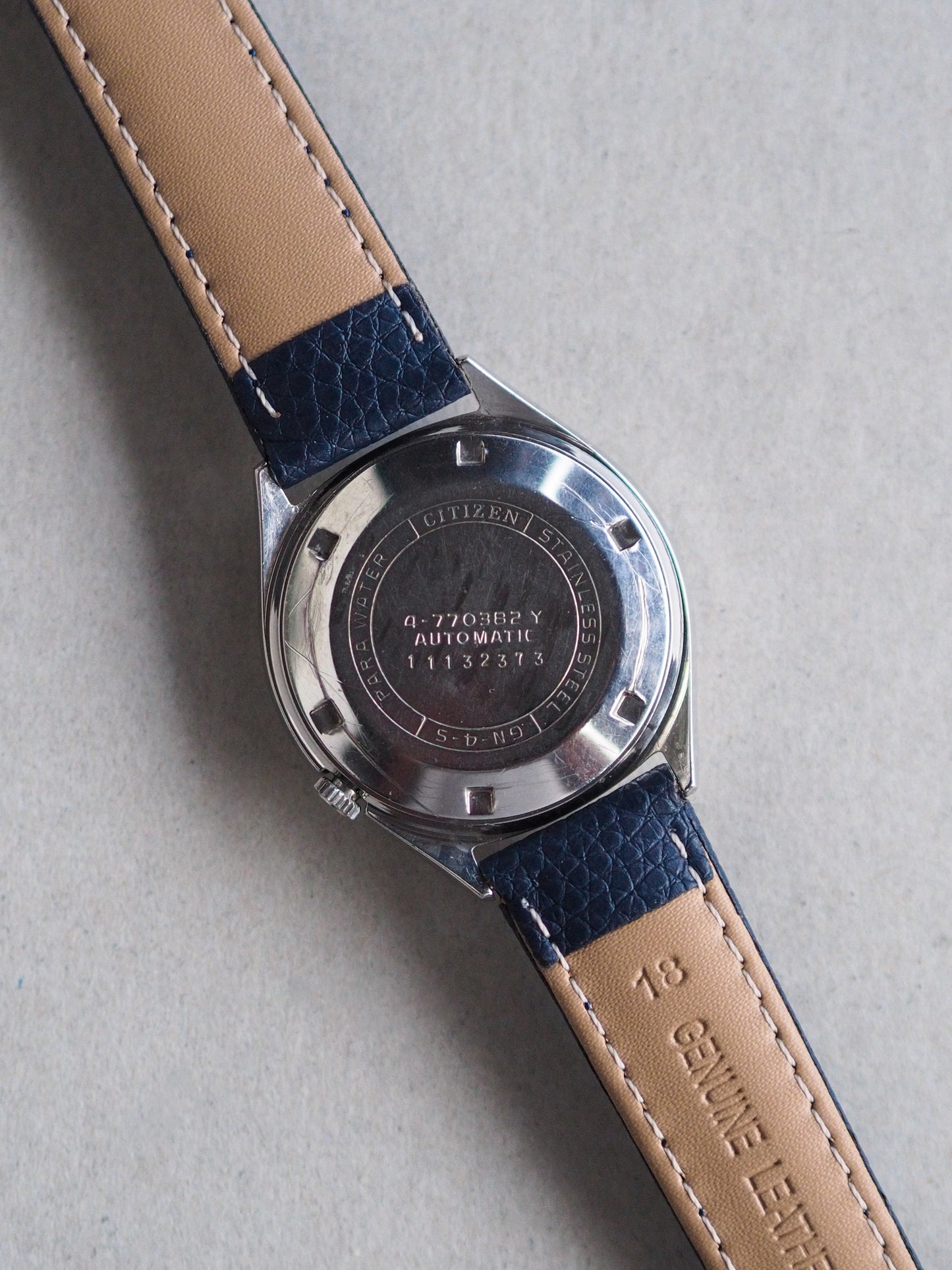 Citizen Leopard 4-770382 Y Hi-Beat 28800 Dark Blue Textured Sunburst Dial