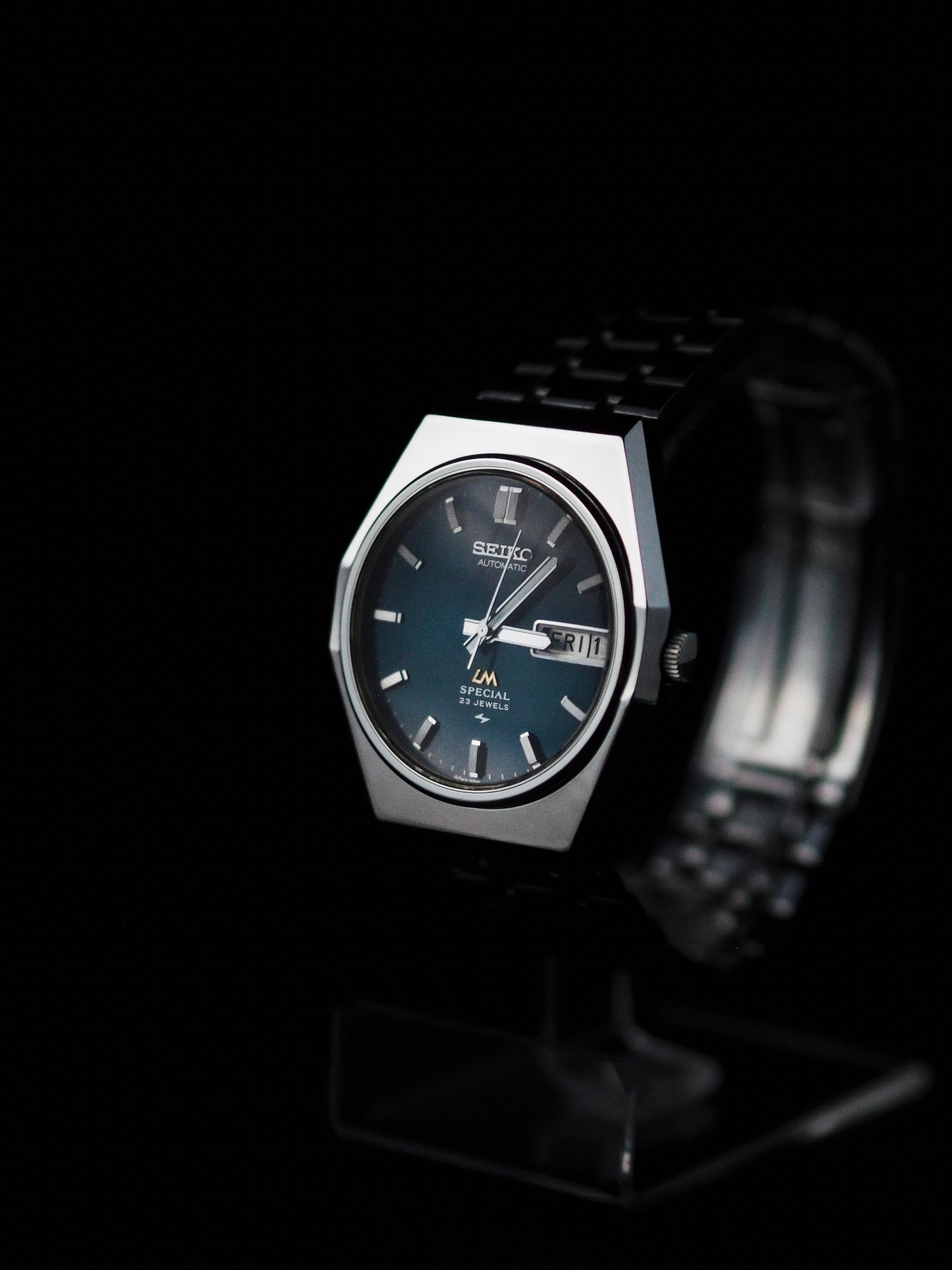 Seiko LM 5216-7110 Lord Matic Special Octagon Case Dark Blue Dial