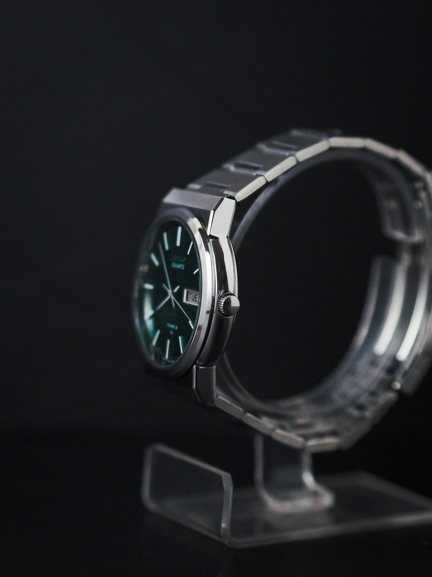 Seiko Type II 7123-8120 Green Curve Linen Textured Dial