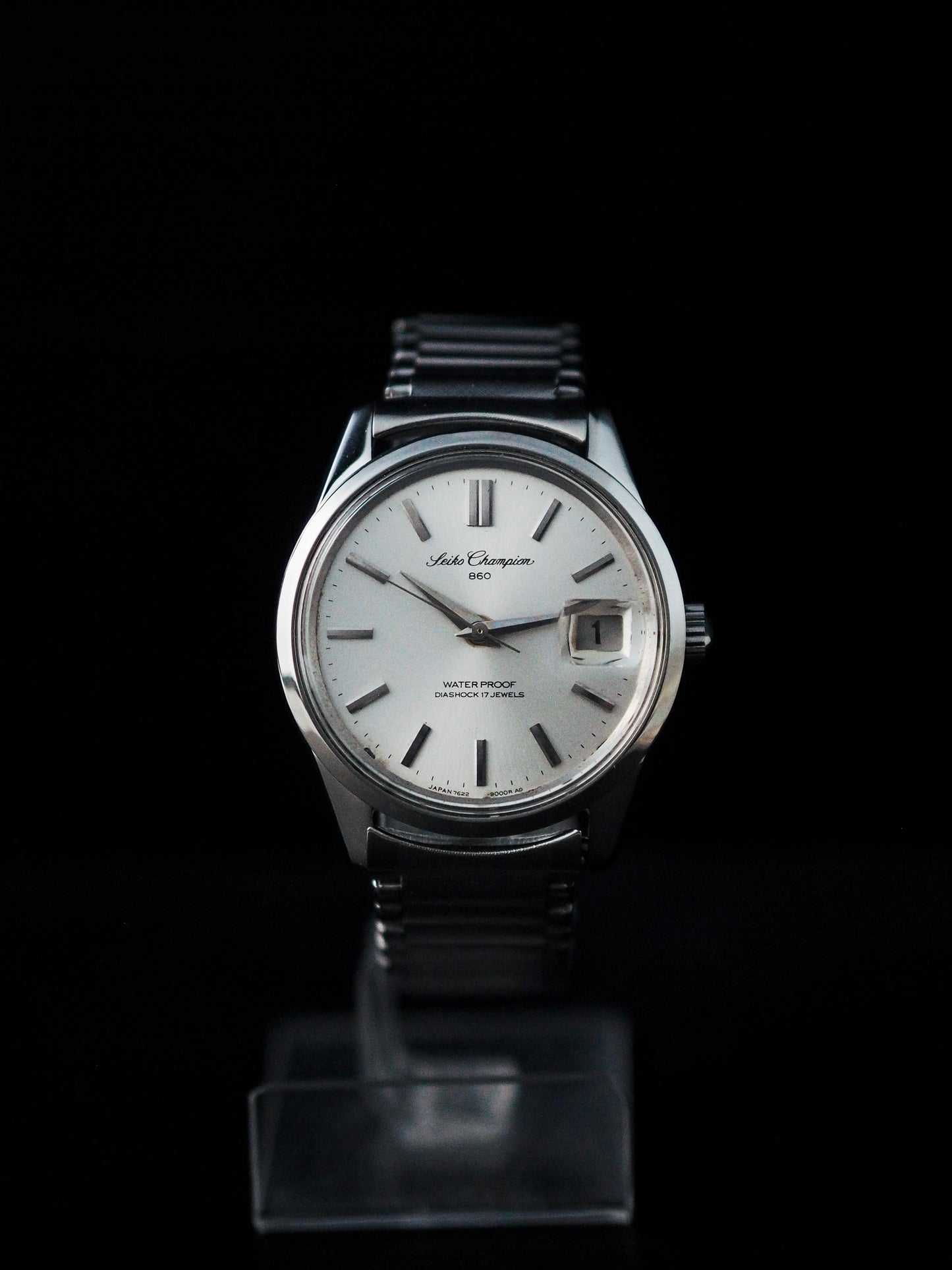 Seiko Champion 860 7622-9000 Date Silver Sunburst Dial