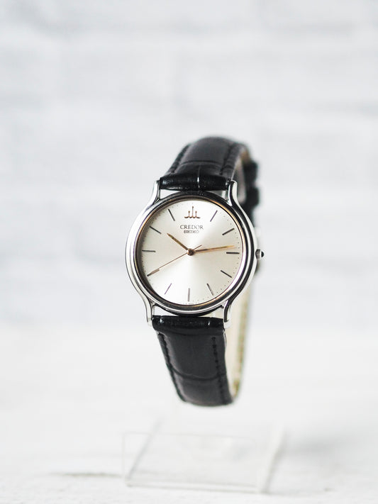 精工 Credor 8J81-6A30 金戒指 银表盘