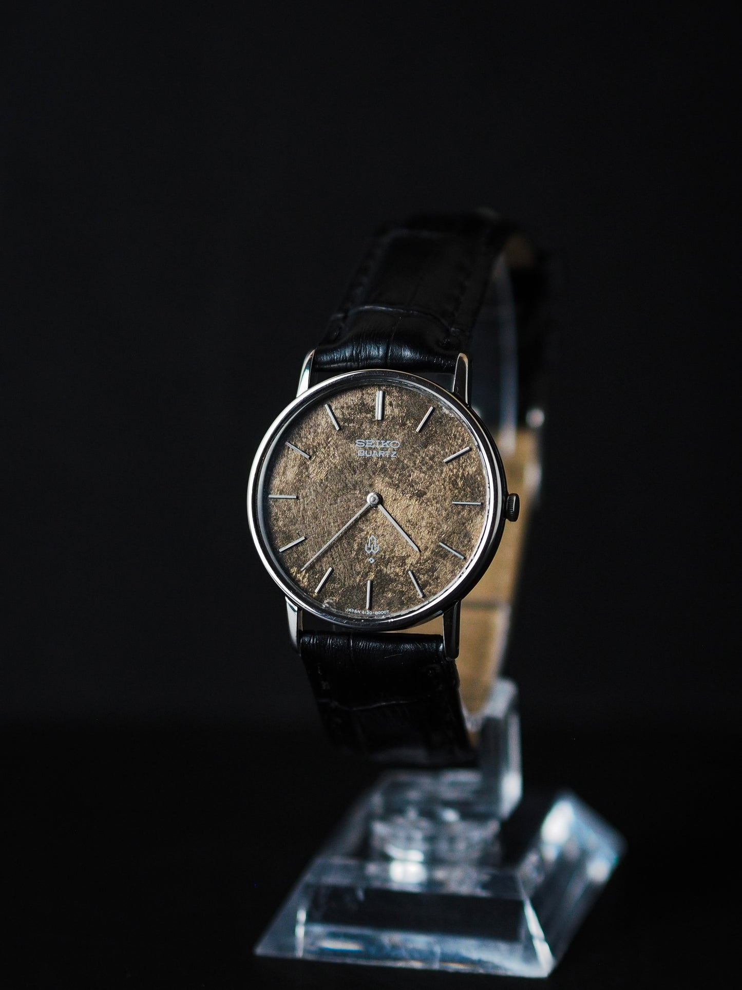 Seiko Chariot 4130-8000 Quartz Brown Textured Dial