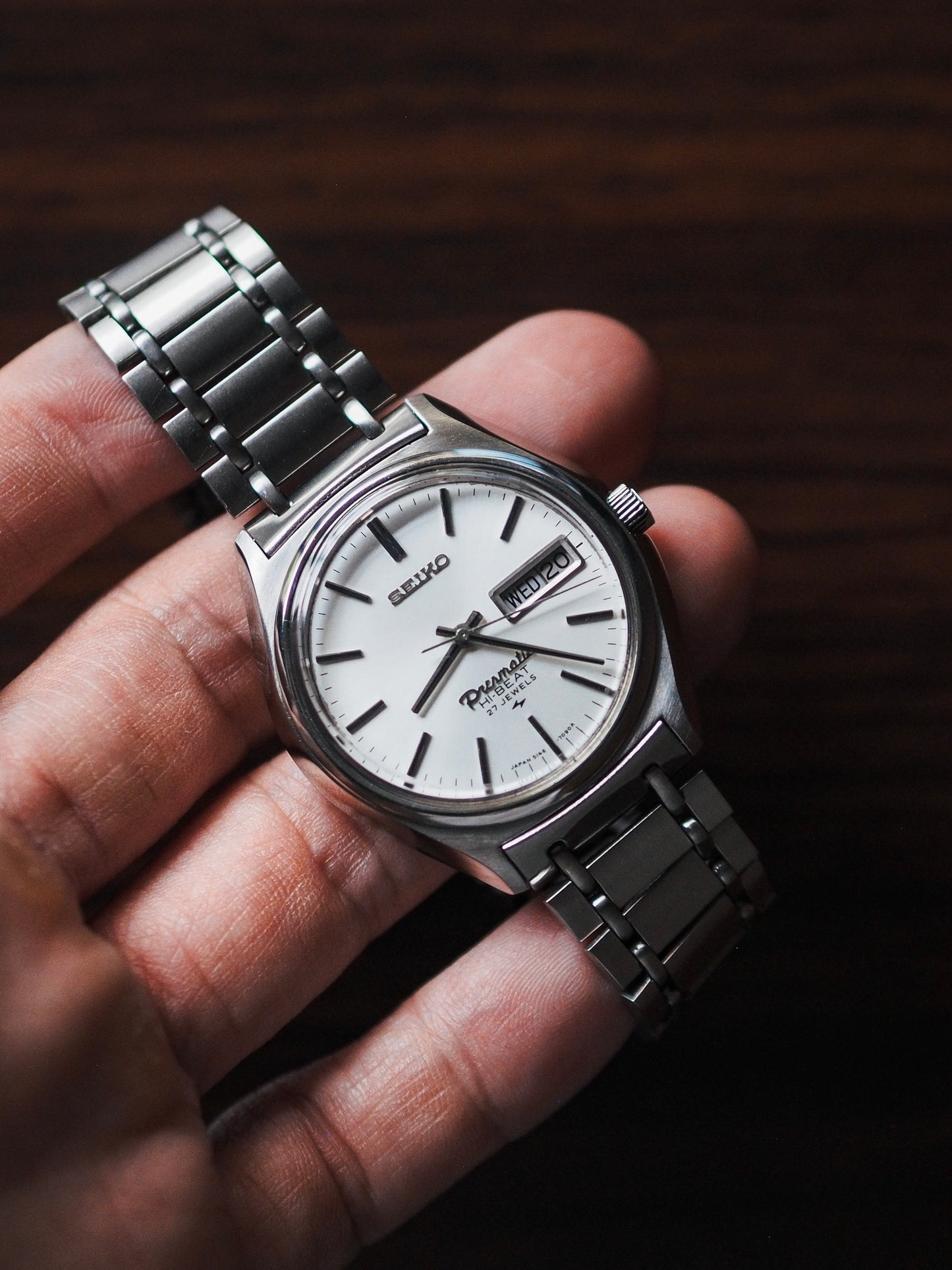 Seiko Presmatic Hi-Beat 5146-7060 White Sunburst Dial