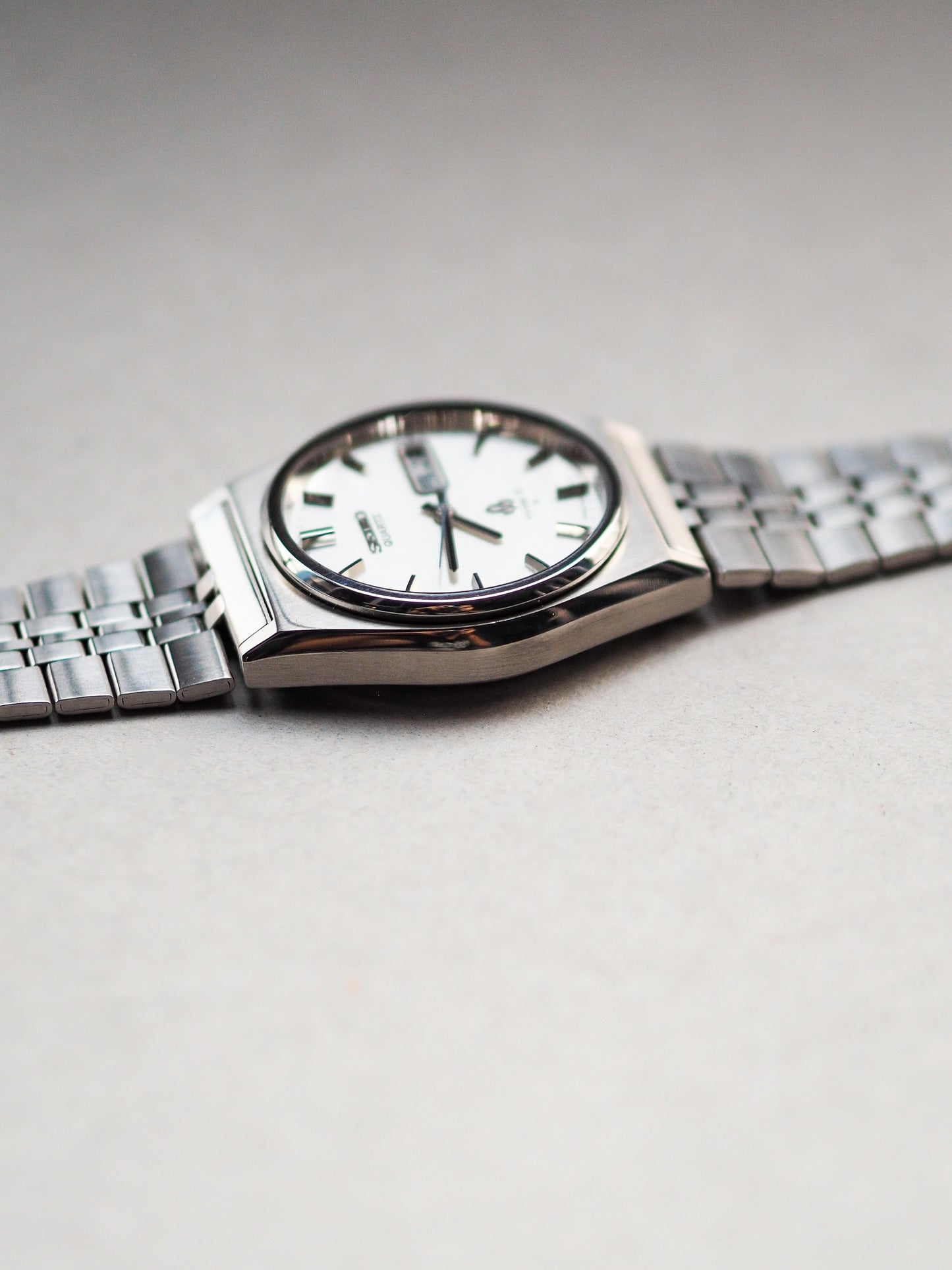 Seiko Type II 7546-700A Silver Linen Textured Dial