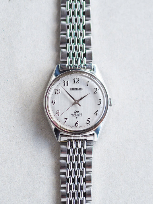 Seiko Lord Matic 5601-9000 Silver Linen Breguet Dial
