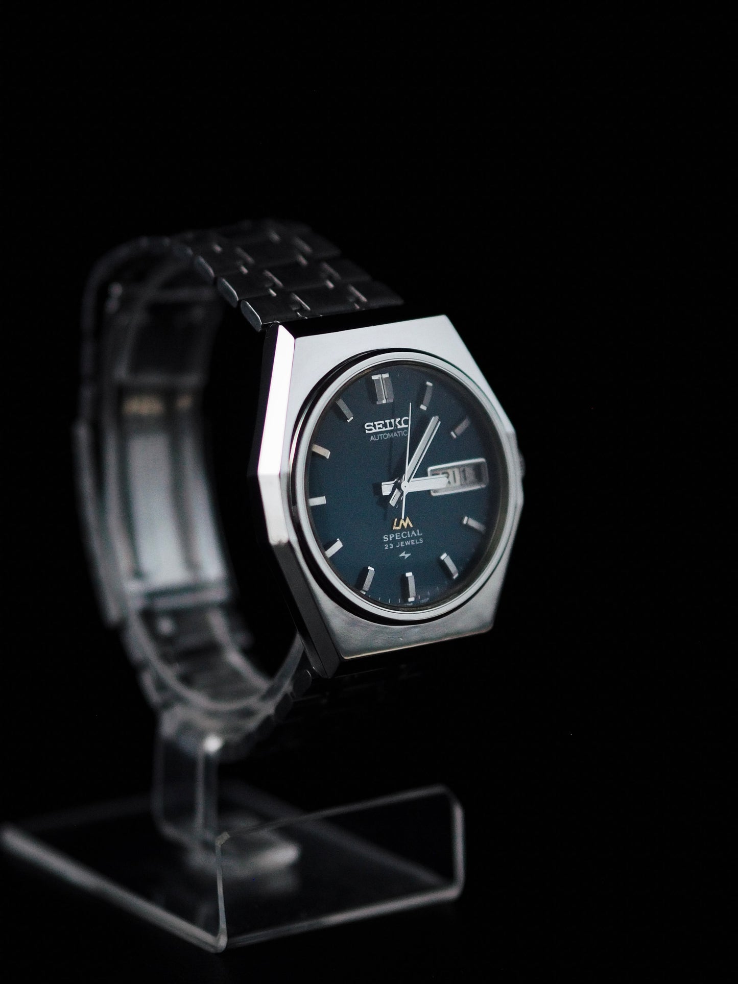 Seiko LM 5216-7110 Lord Matic Special Octagon Case Dark Blue Dial