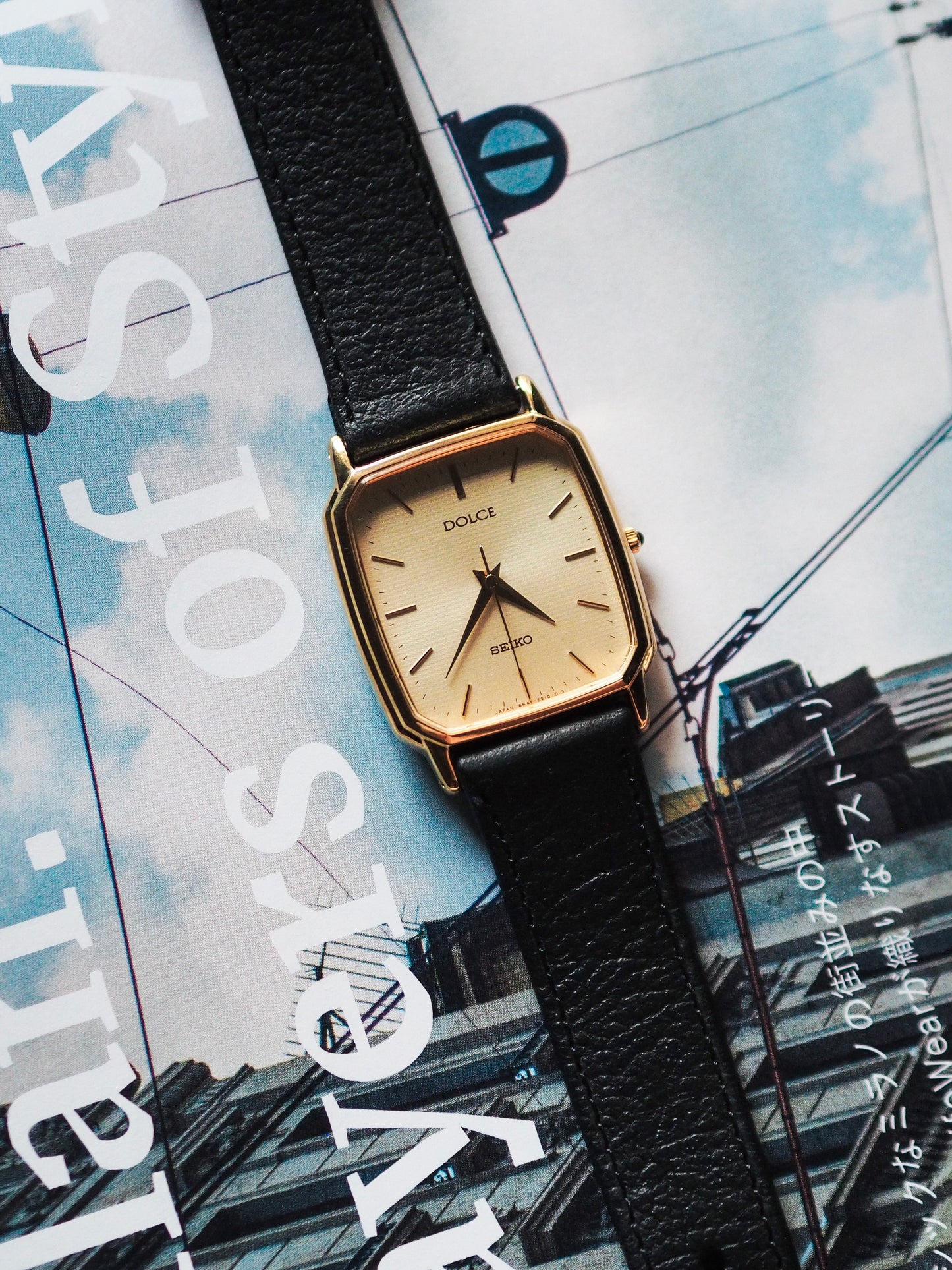 Seiko Dolce 8N41-5160 Tank SGP 香槟色纹理表盘