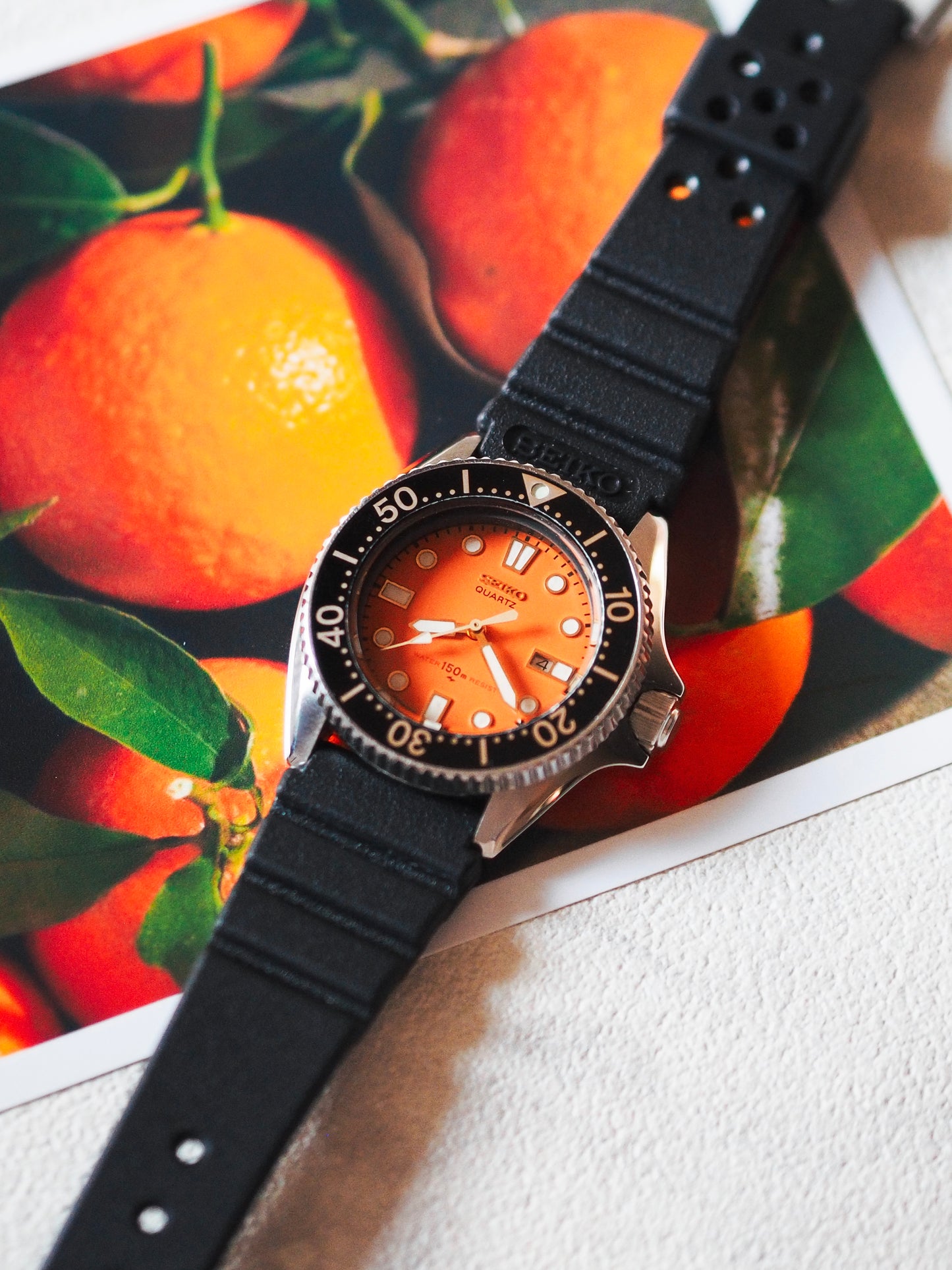 Seiko Quartz 2625-0010 Mini Diver Orange Dial