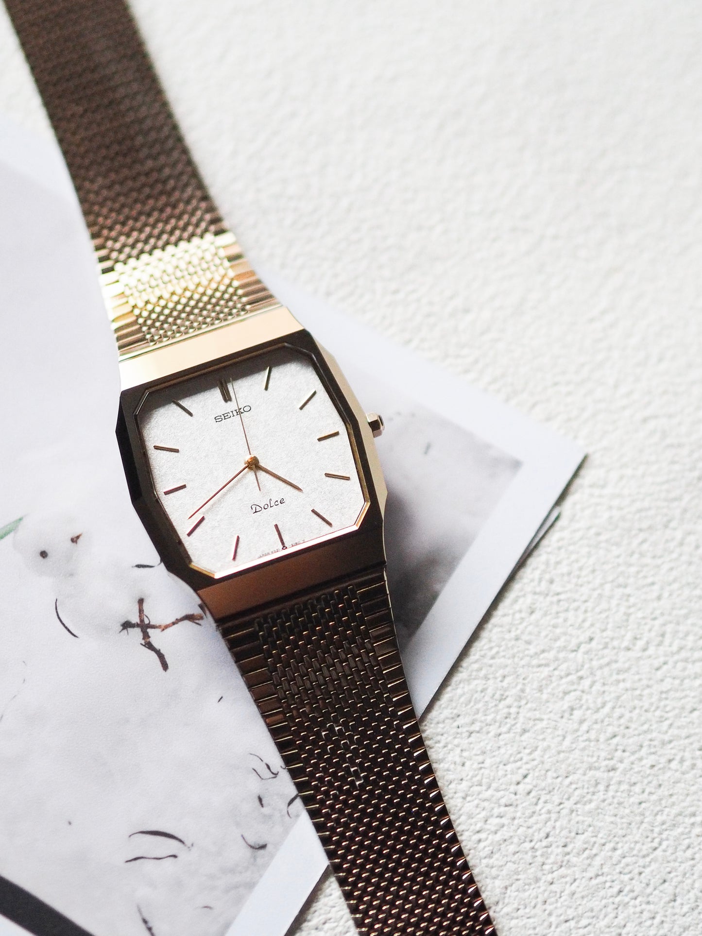 Seiko Dolce 9531-5150 Tungsten Carbide White Textured Dial