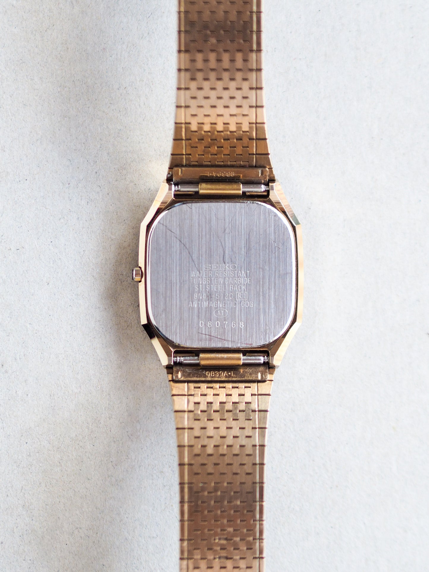 Seiko Dolce 8N41-5120 Tungsten Carbide Octagon Case Champagne Dial