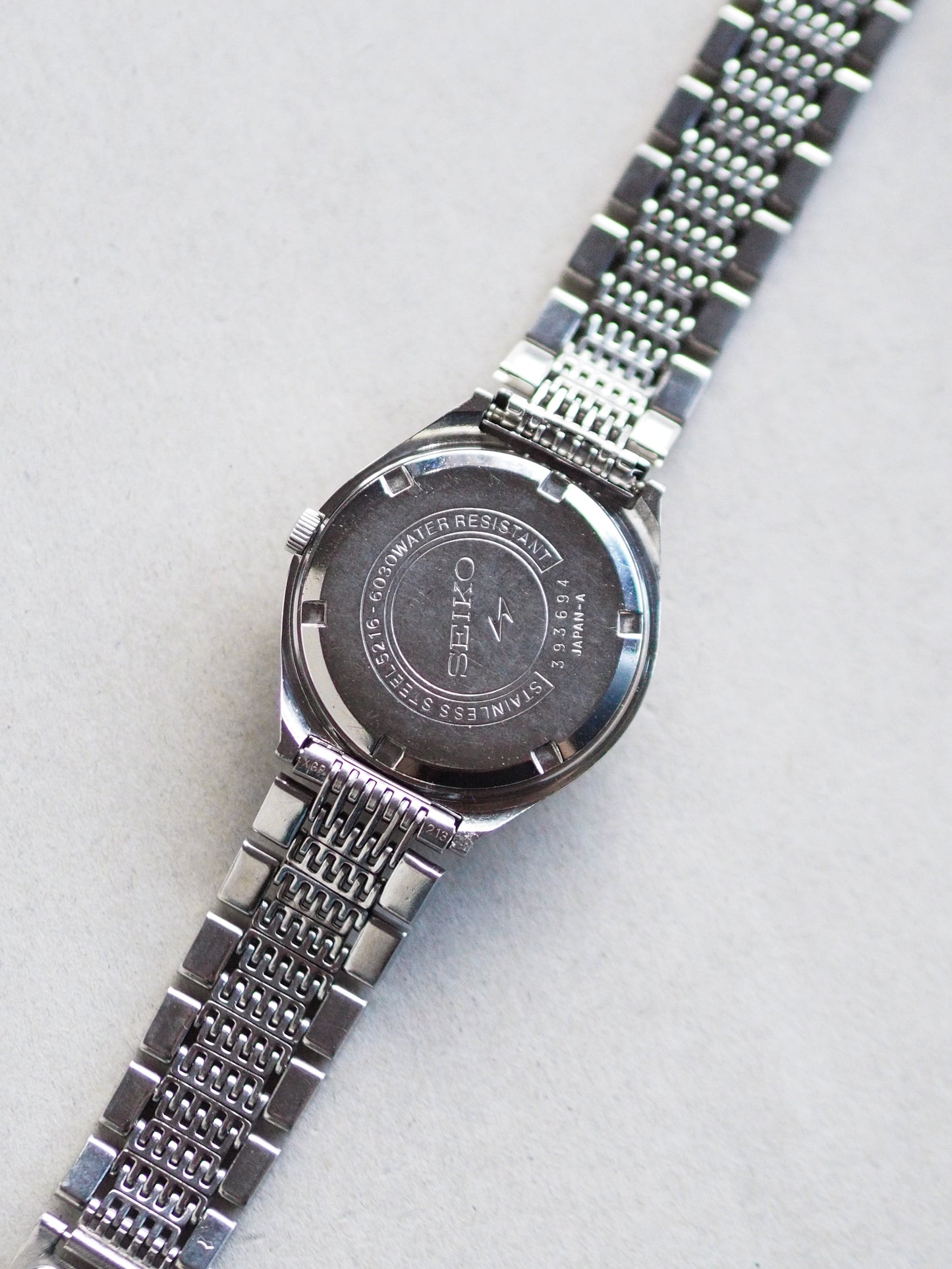 Seiko LM 5216-6030 Lord Matic Special Radiant Blue Linen Checkered Dial