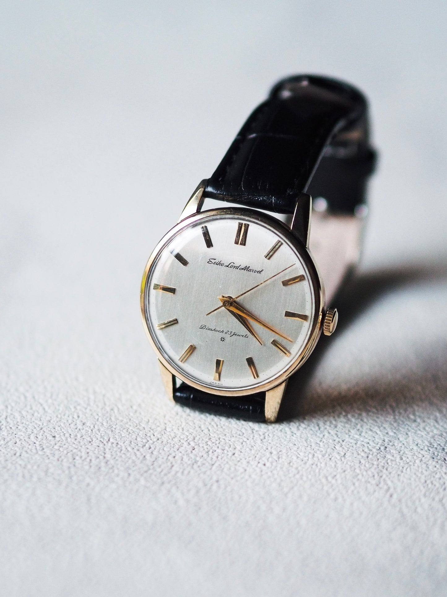 Seiko Lord Marvel 15023E Cadran Argent Hairline 14K SD