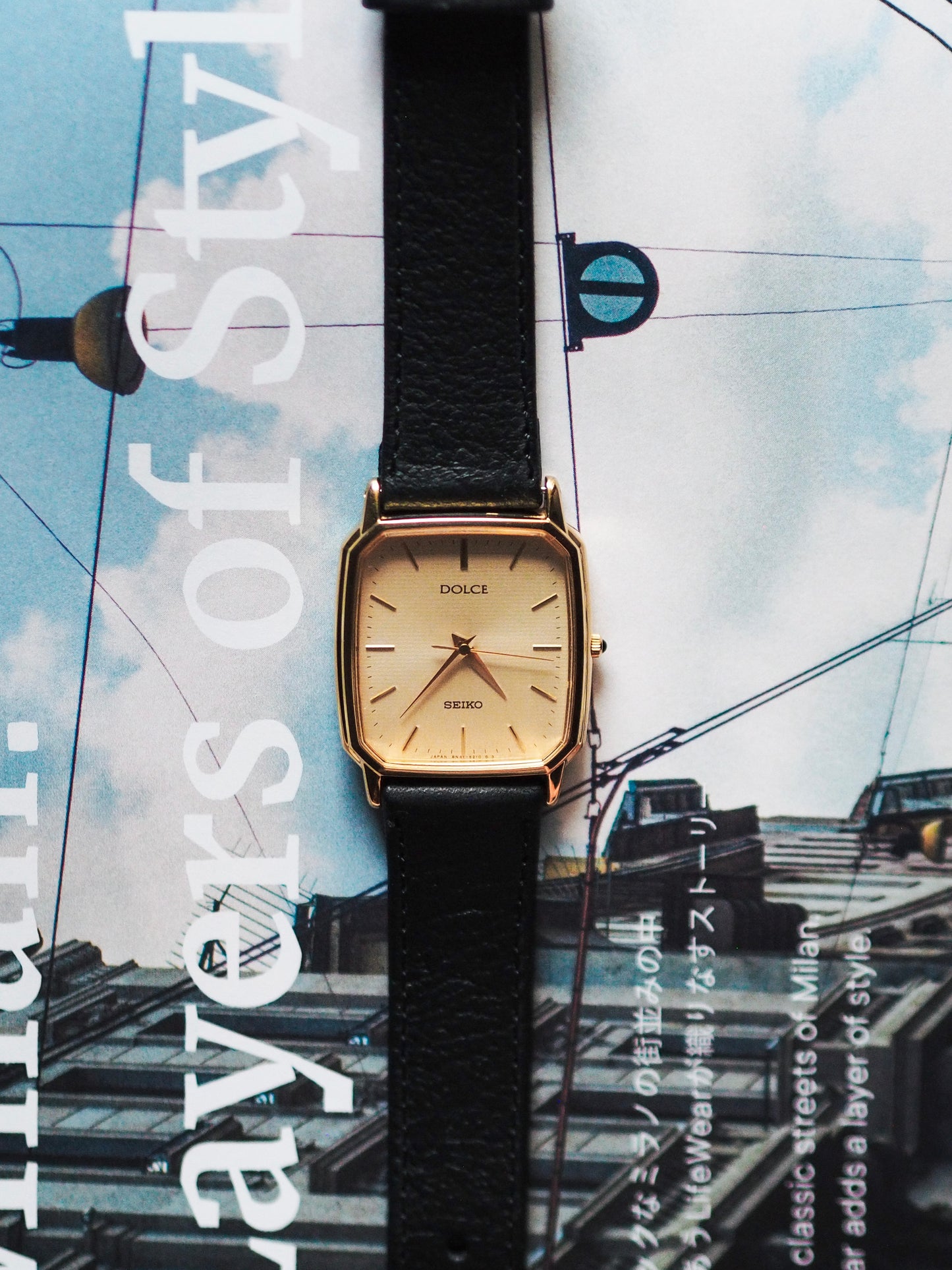 Seiko Dolce 8N41-5160 Tank SGP 香槟色纹理表盘