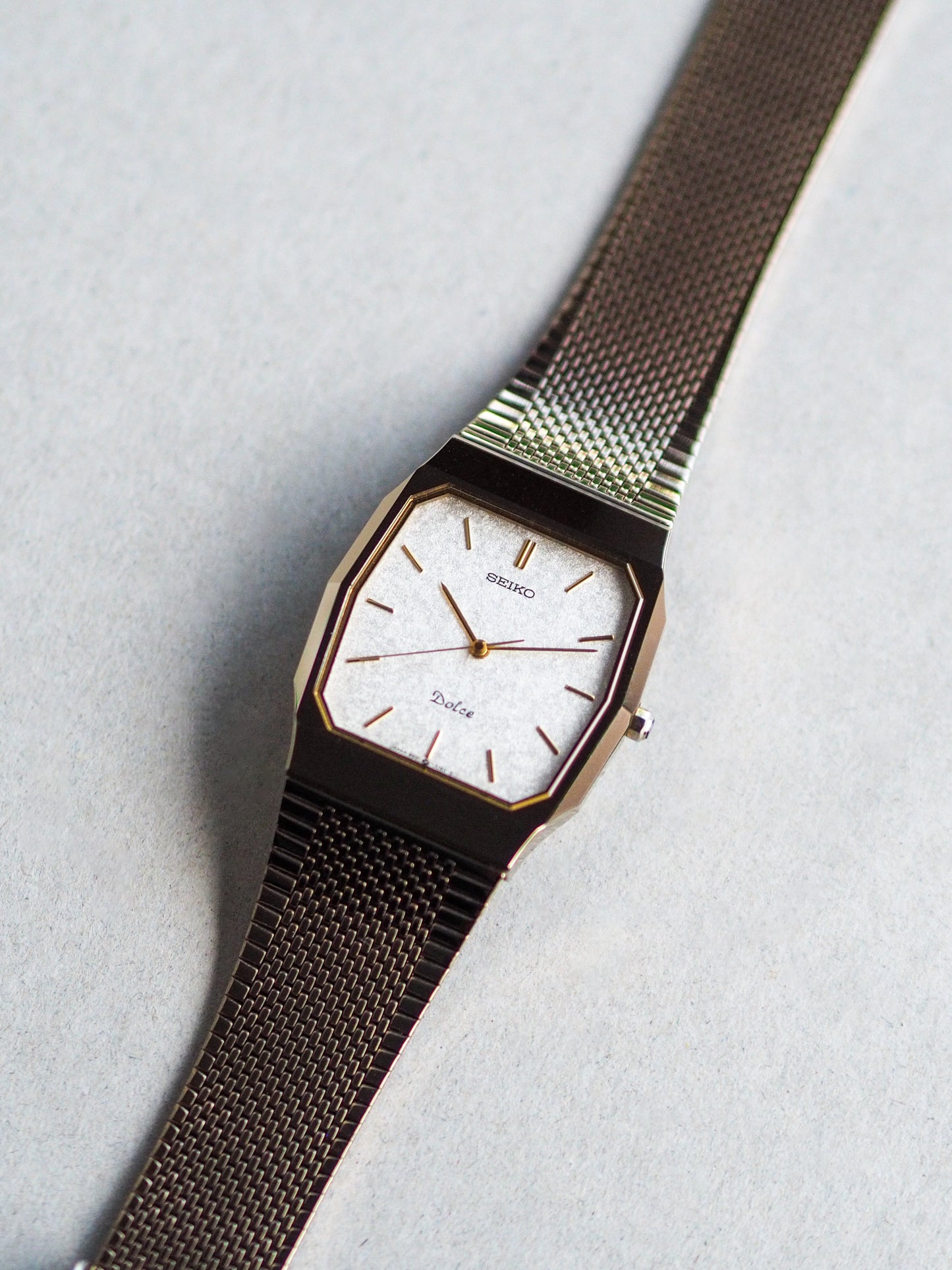 Seiko Dolce 9531-5150 Tungsten Carbide White Textured Dial