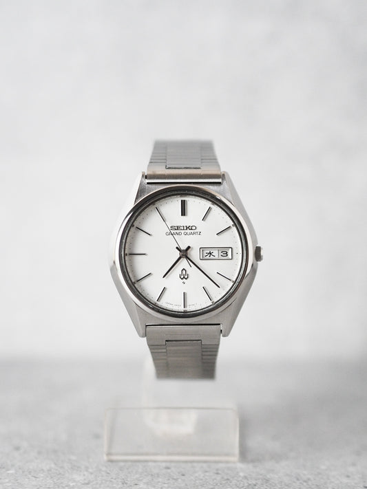 Seiko Grand Quartz 4843-8001 White Linen Sunburst Dial