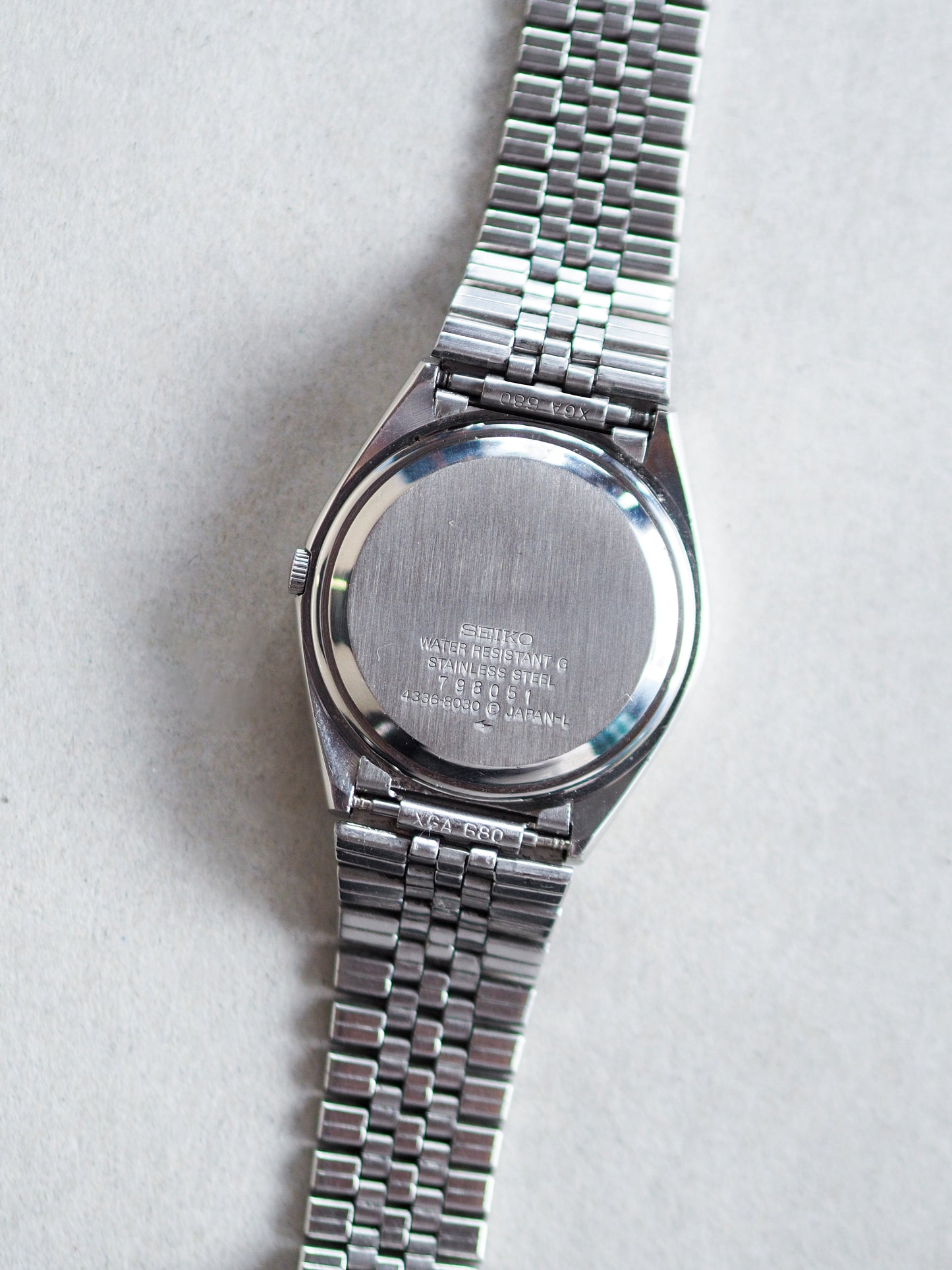 Seiko Quartz 4336-8030 Type II Green Gradient Pinstripe Dial
