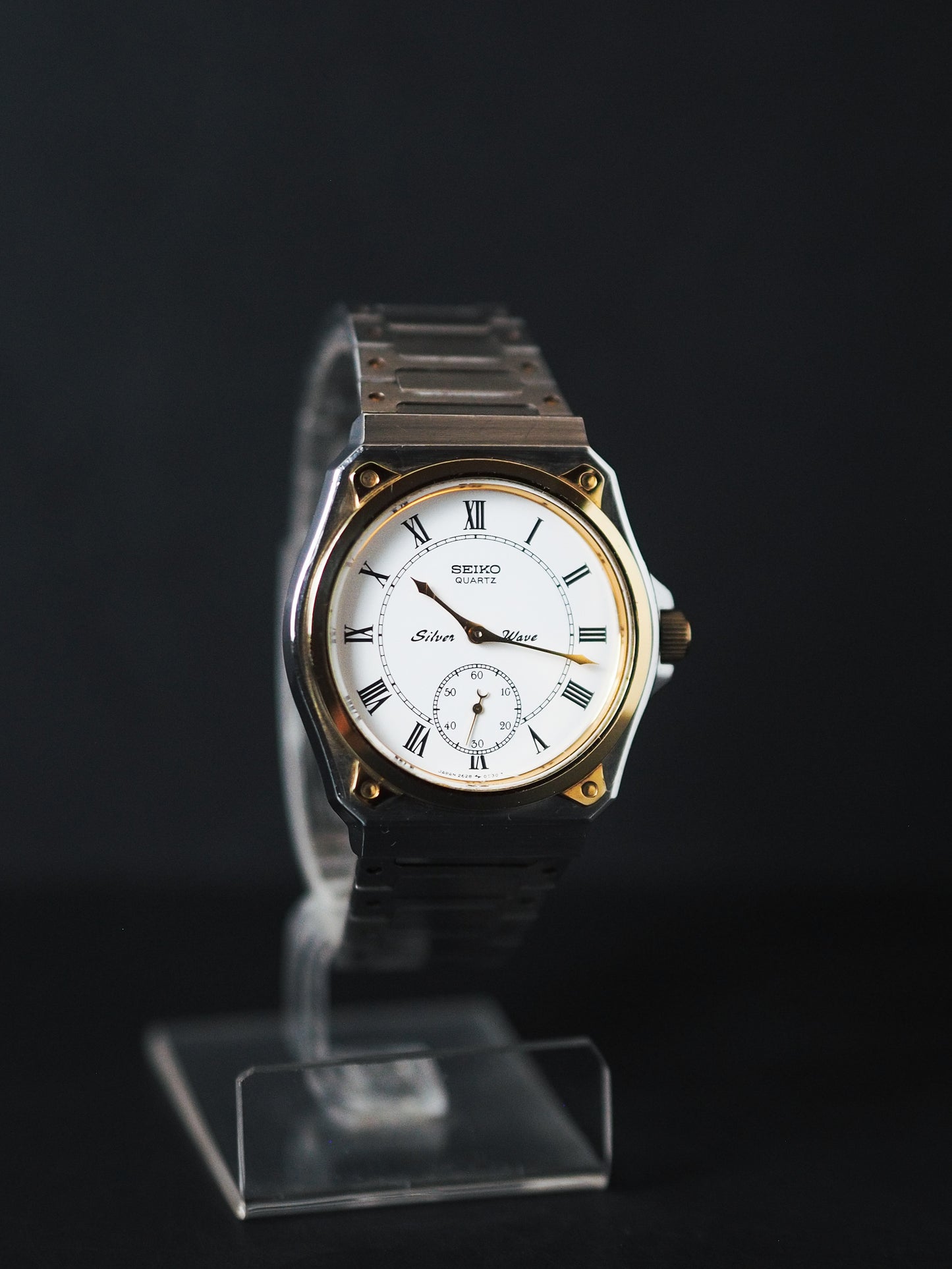 Seiko Silverwave 2628-0060 Sub-second Two Tone White Dial